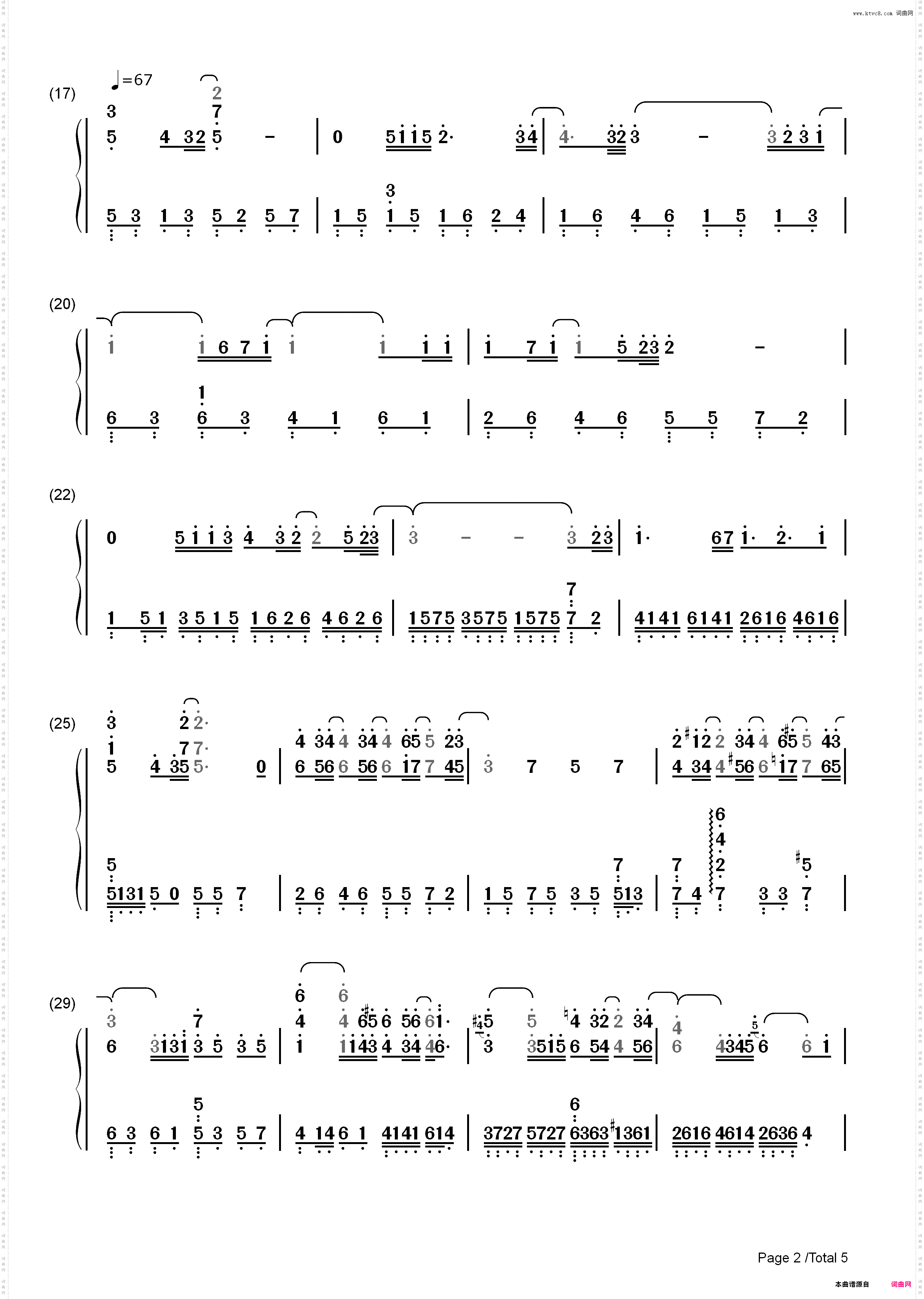 What Makes You Beautiful_简谱版