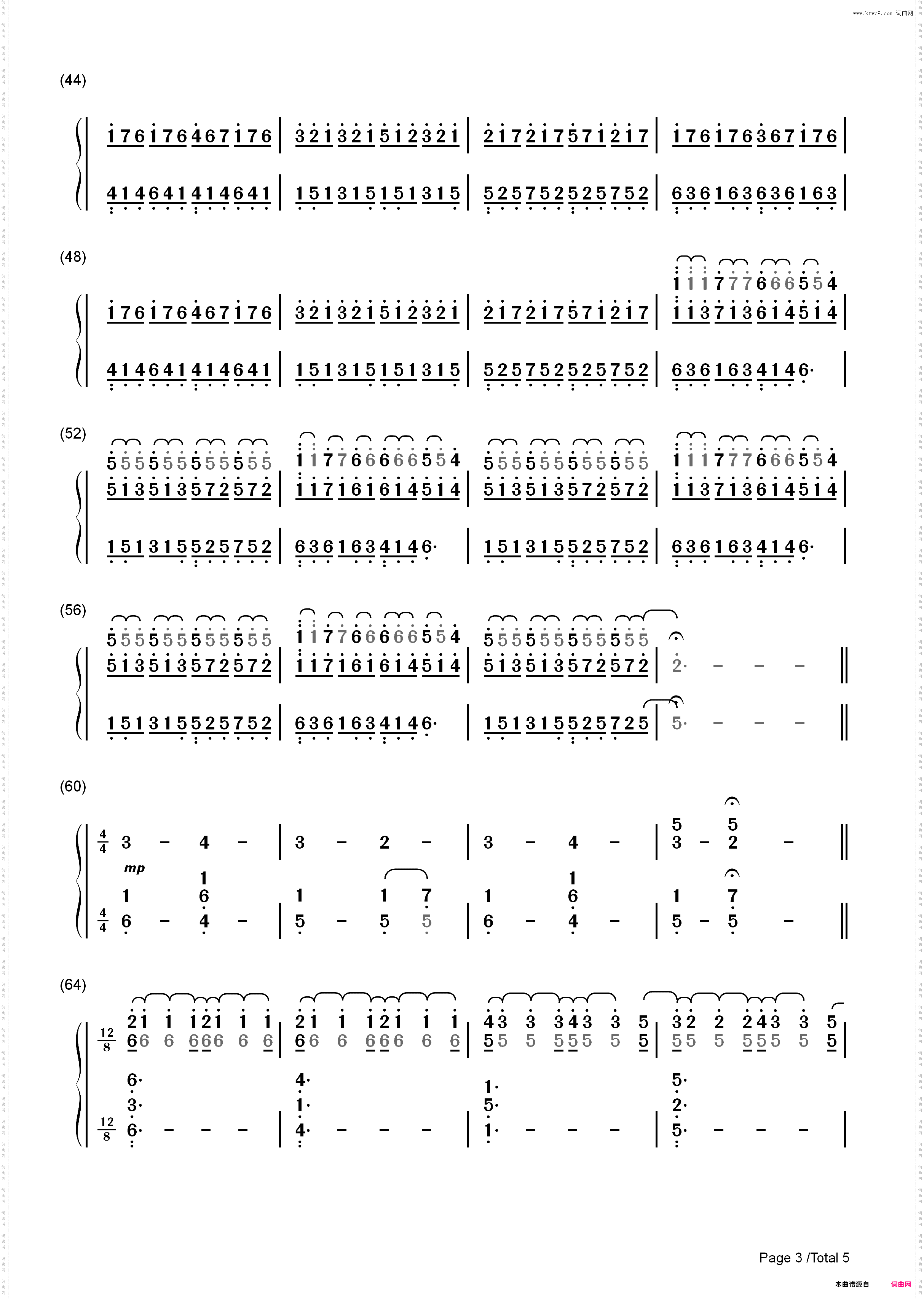 Nuvole Bianche-Ludovico Einaudi_简谱版