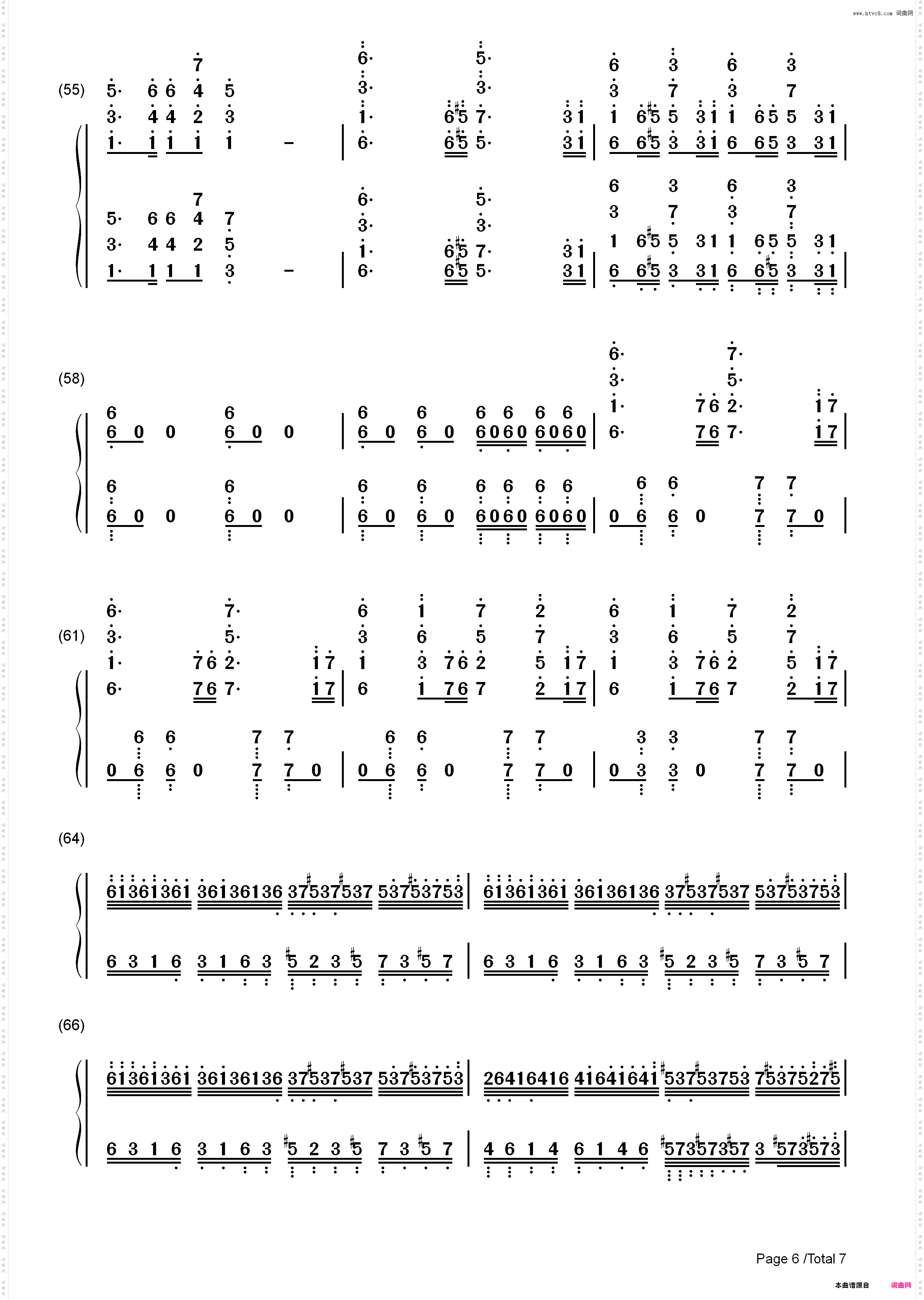 格里格钢琴变奏曲_简谱版