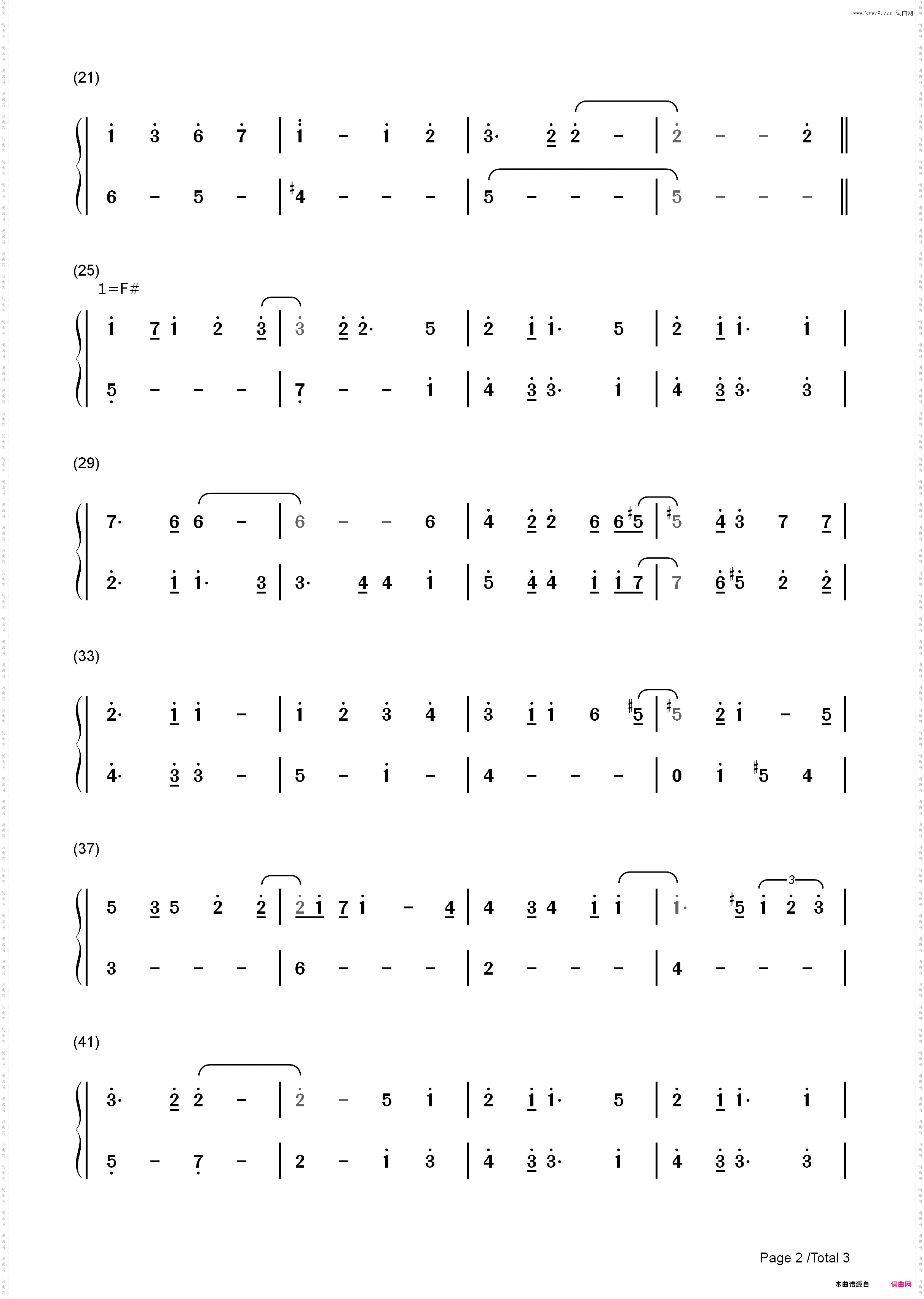 はじまりの速度-制约之绊ED_简谱版