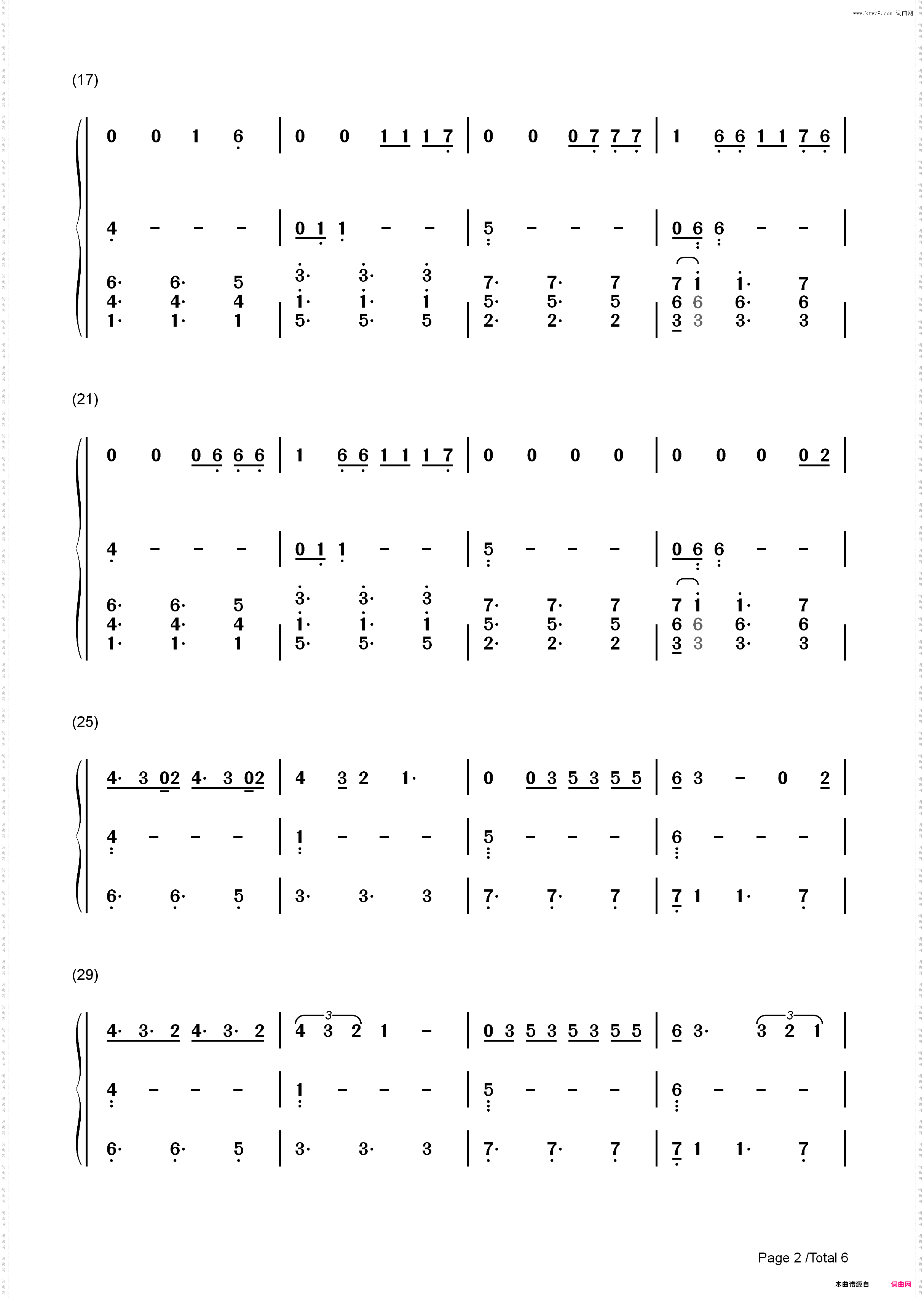 Dont Let Me Down三声部-The Chainsmokers_简谱版