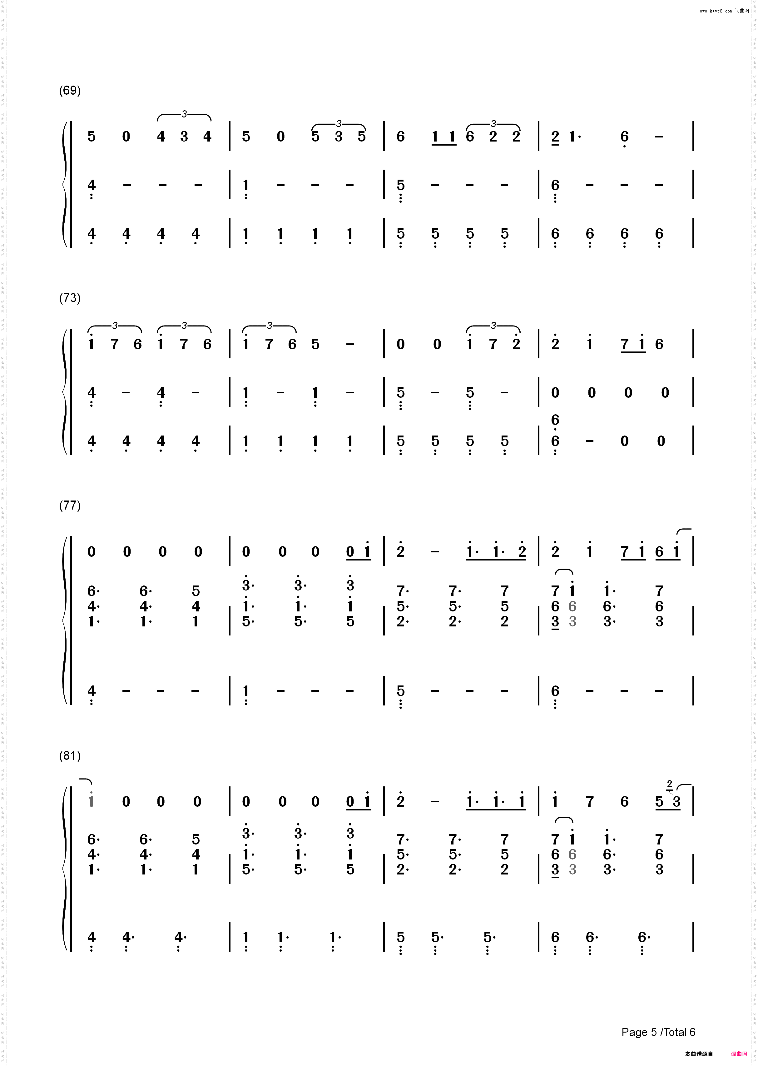 Dont Let Me Down三声部-The Chainsmokers_简谱版