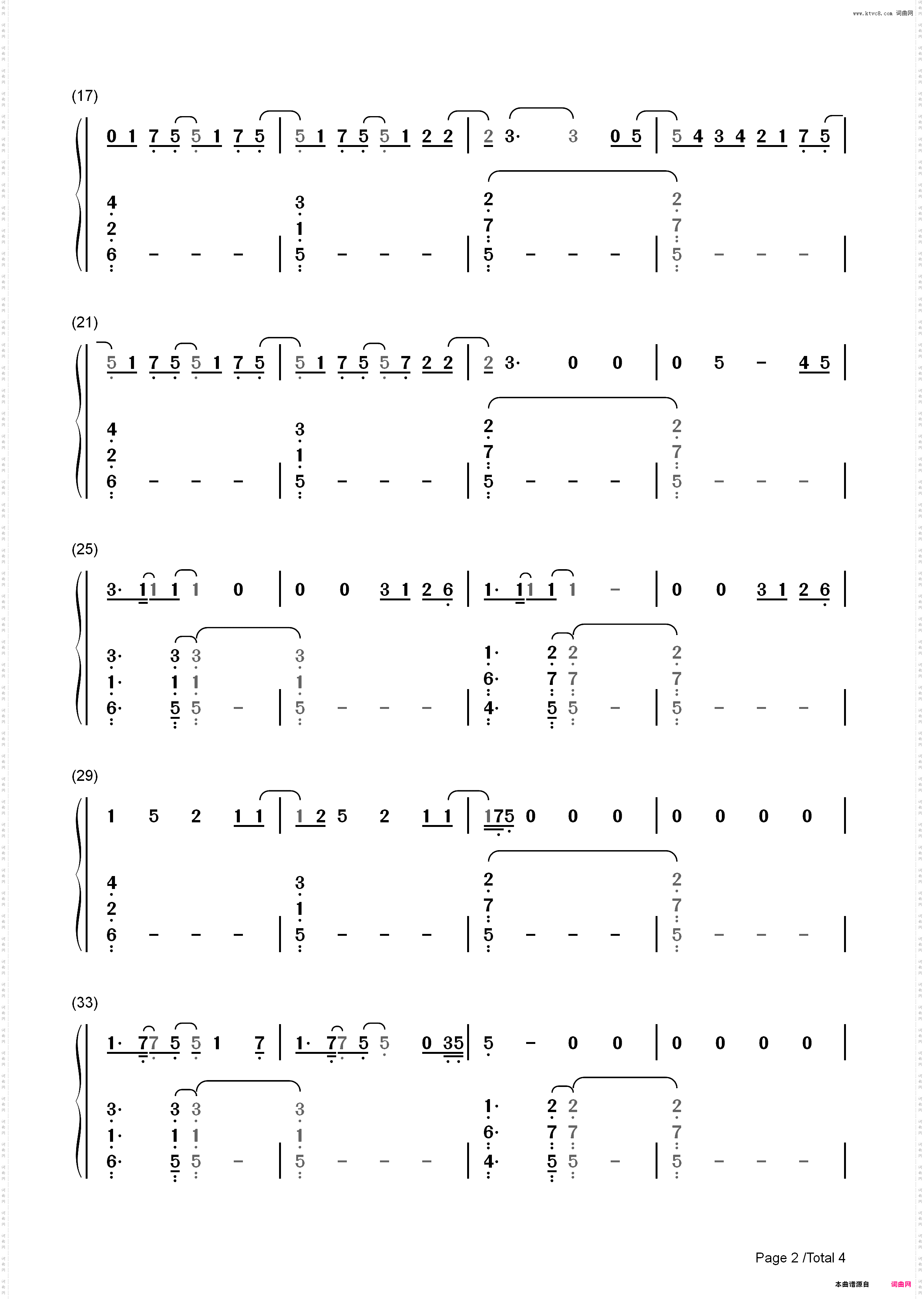 Body Talk-Foxes_简谱版