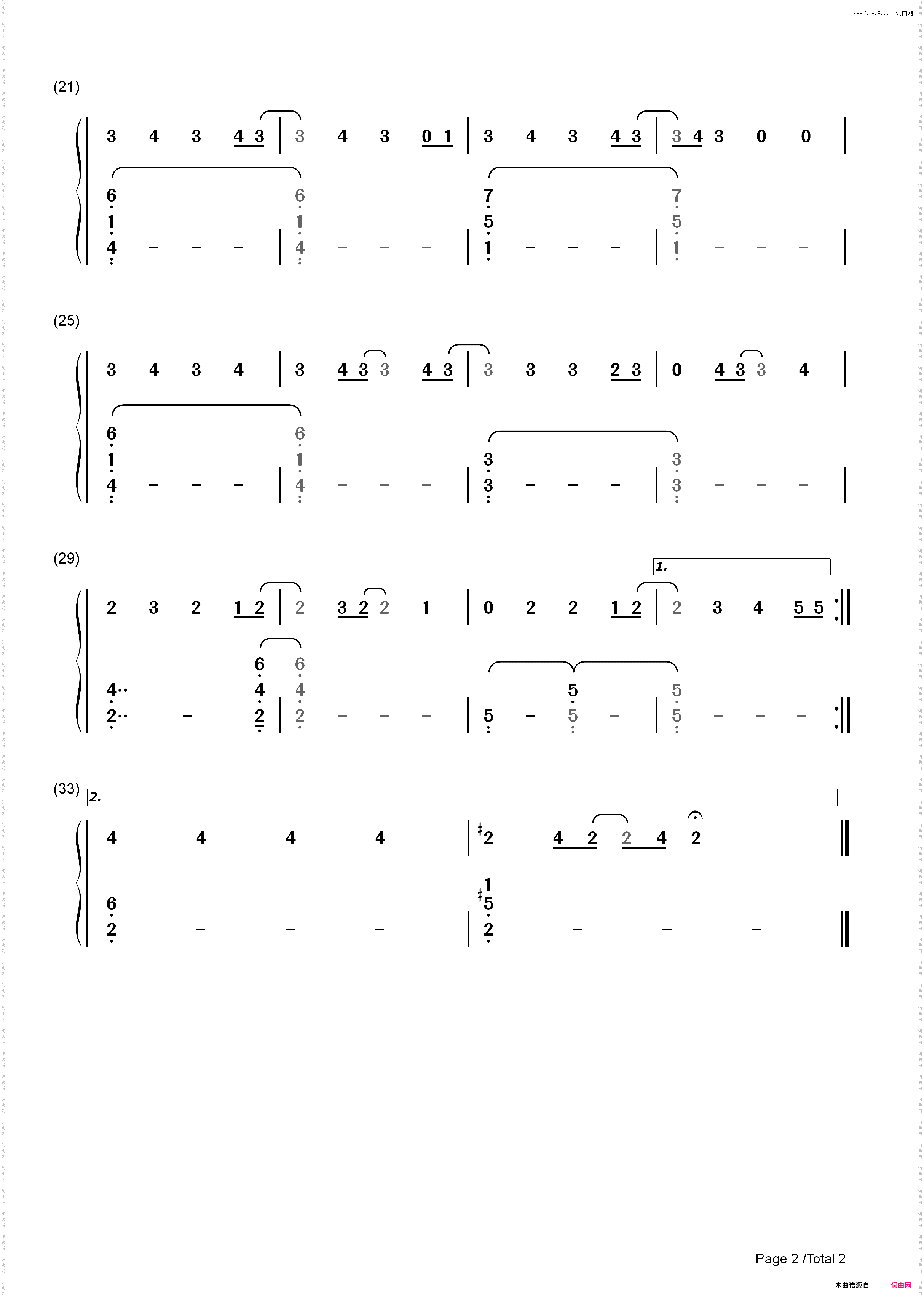 Time-Pink Floyd_简谱版