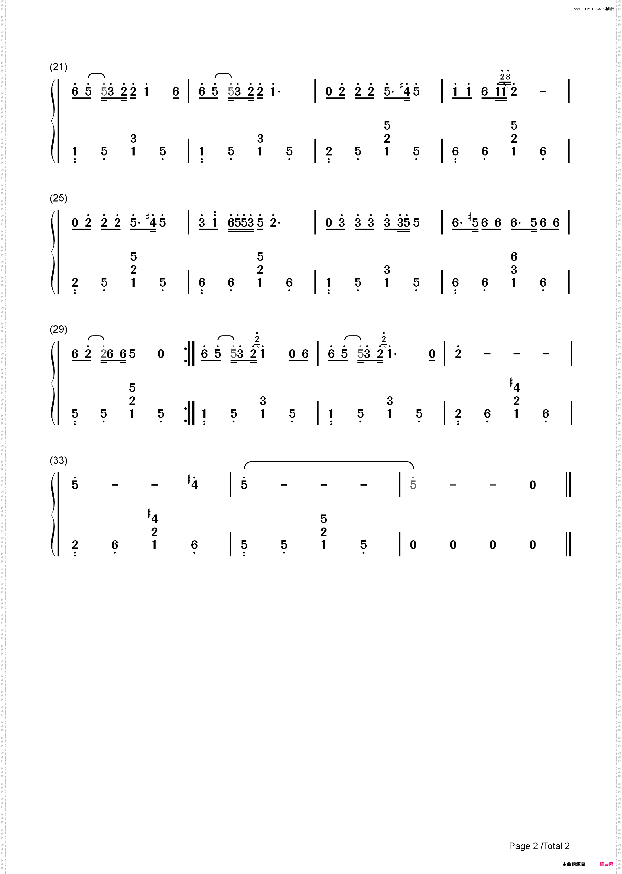 篱笆墙的影子-篱笆?女人和狗主题曲_简谱版