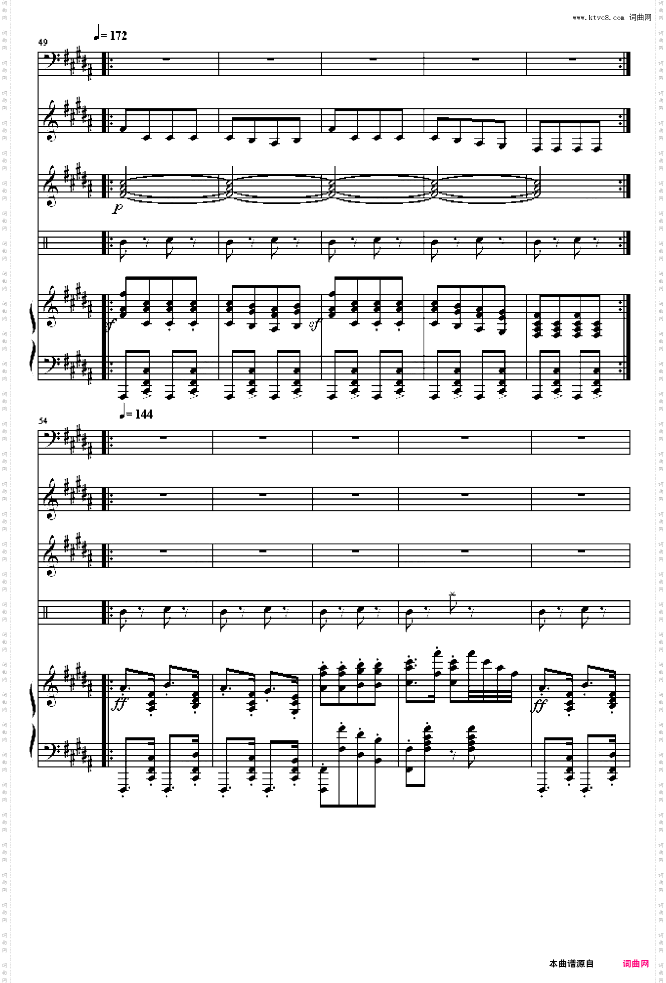 匈牙利舞曲5-改编，有乐队