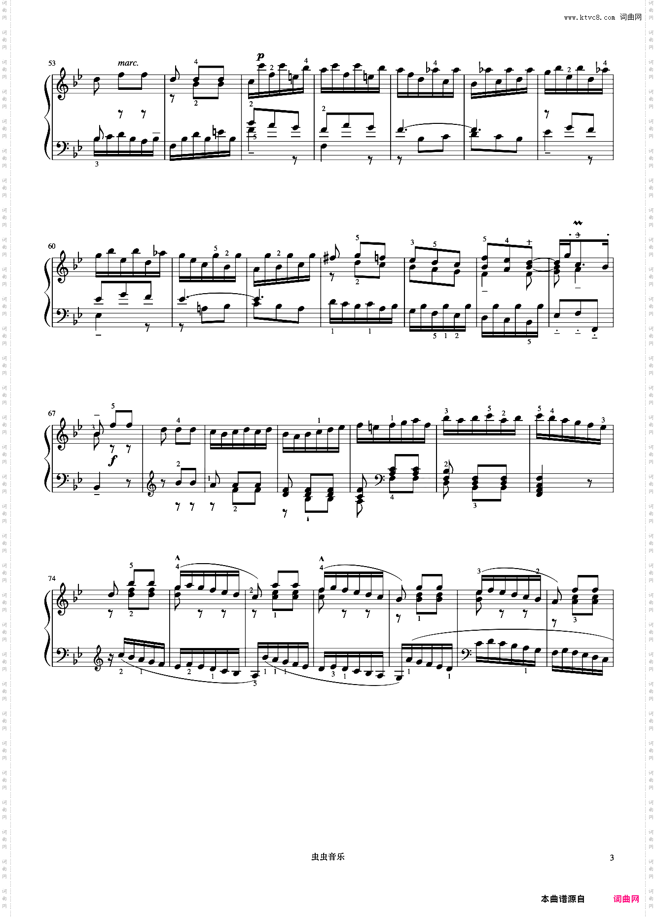 10级 第三英国组曲的前奏曲《音协钢琴考级曲目 9-10级》