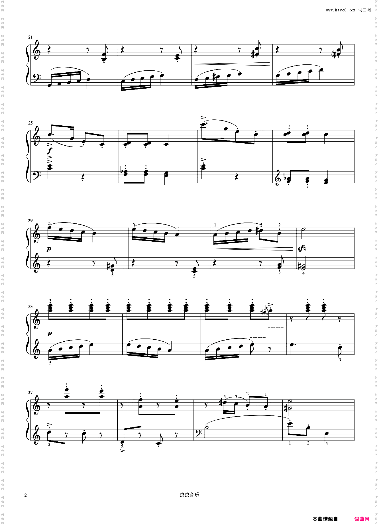 诙谐曲《约翰汤普森 现代钢琴教程2》
