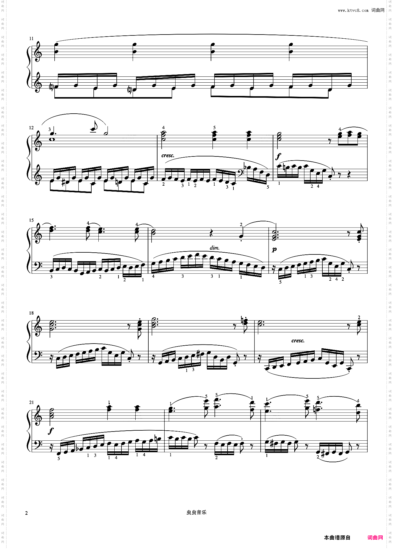 第1首《车尔尼左手练习曲 作品718》