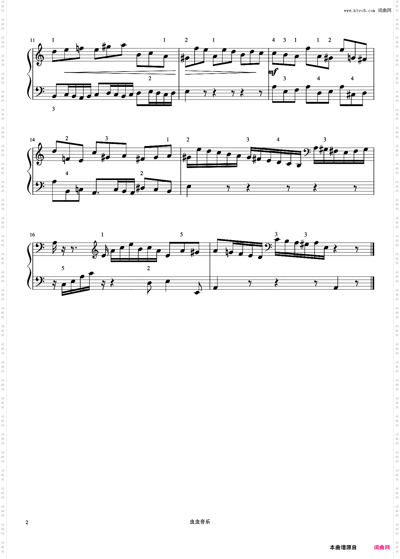 小前奏曲NO·12《巴赫 小前奏曲与赋格曲》