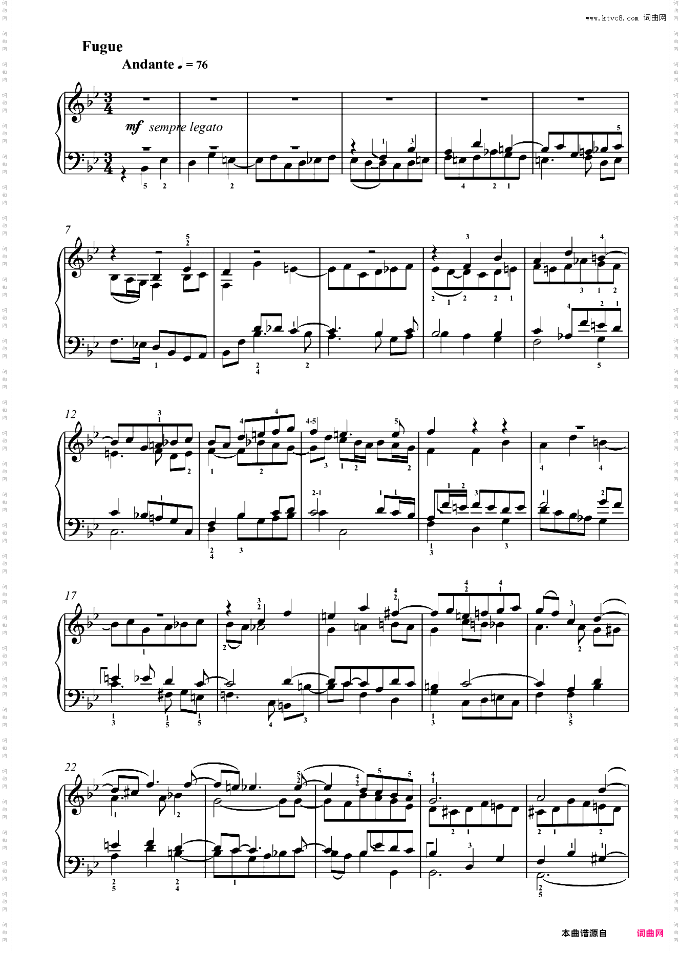 3·Bb大调前奏曲与赋格 克·舒曼·sib