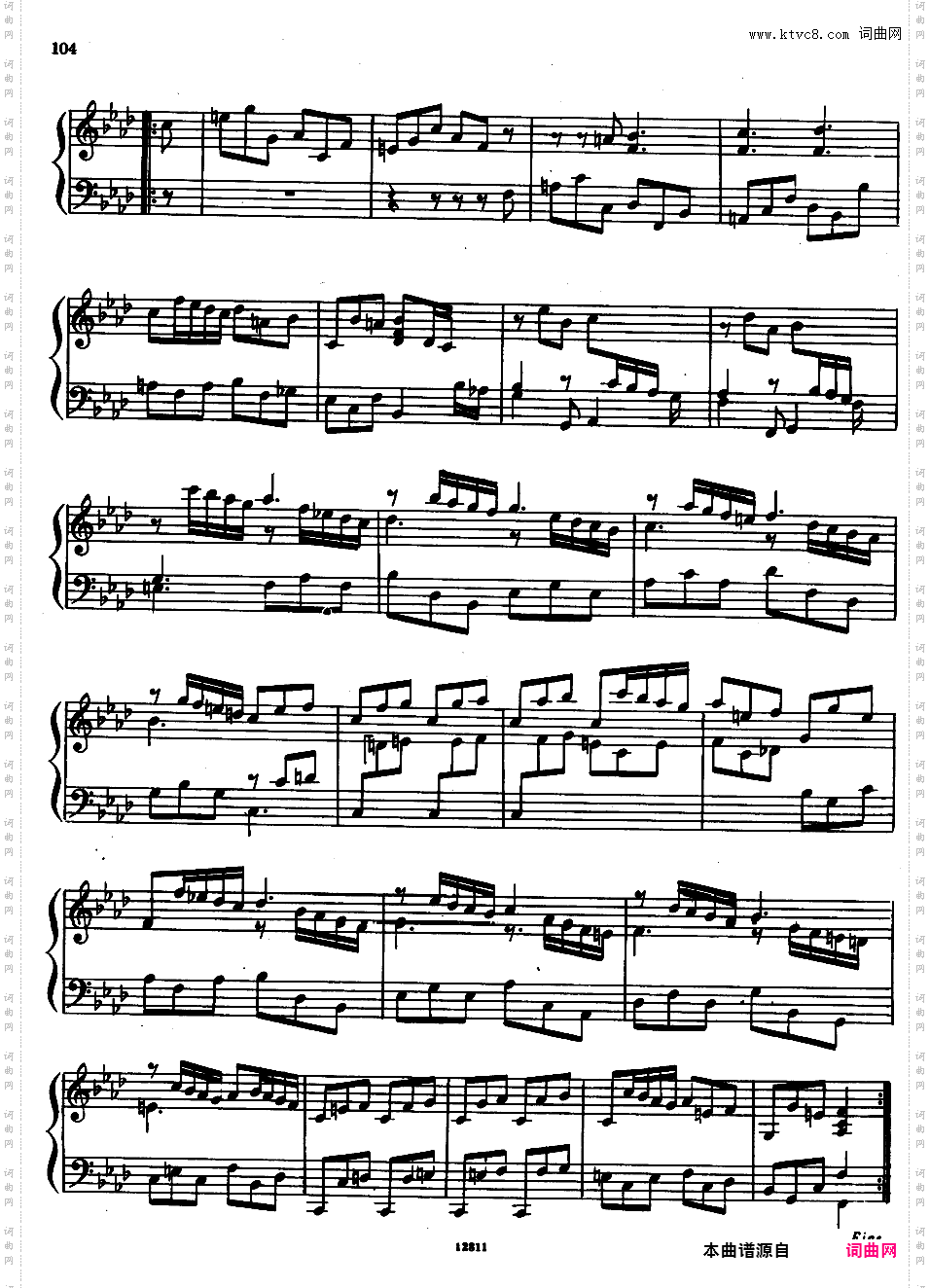 f小调第八组曲 Suite No·8 in f Minor HWV 433