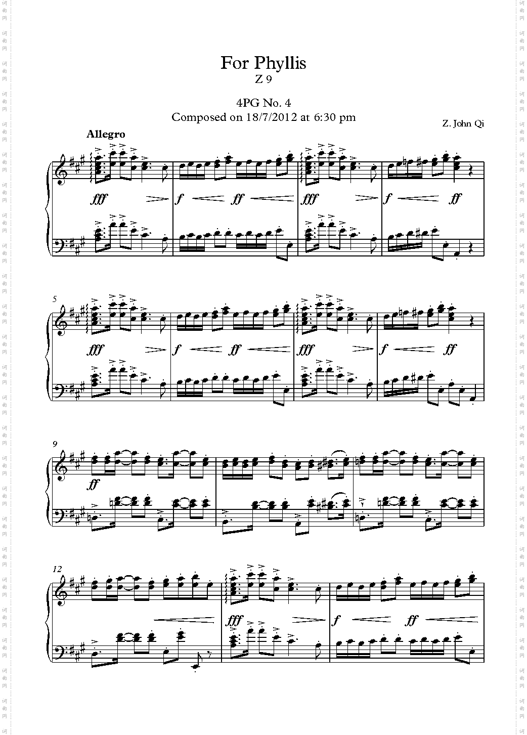 Z9 - For Phyllis 4PG No· 4