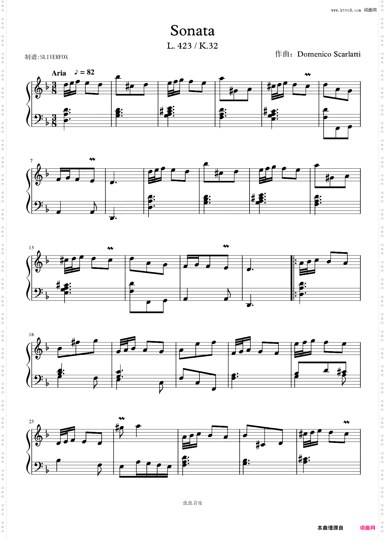 斯卡拉蒂奏鸣曲L423 K32 SonataK·32 L423