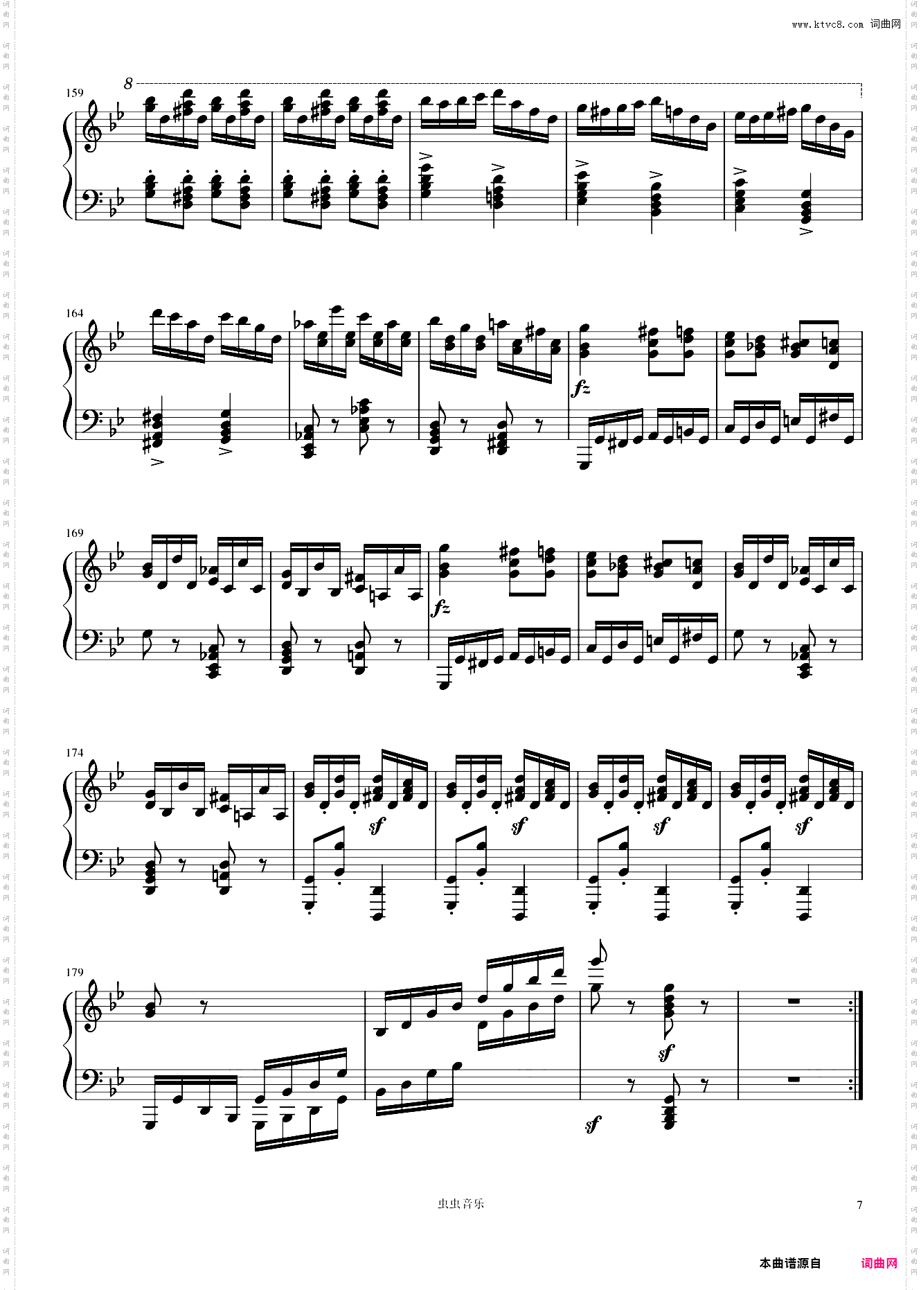 车尔尼g小调练习曲 作品756第25首