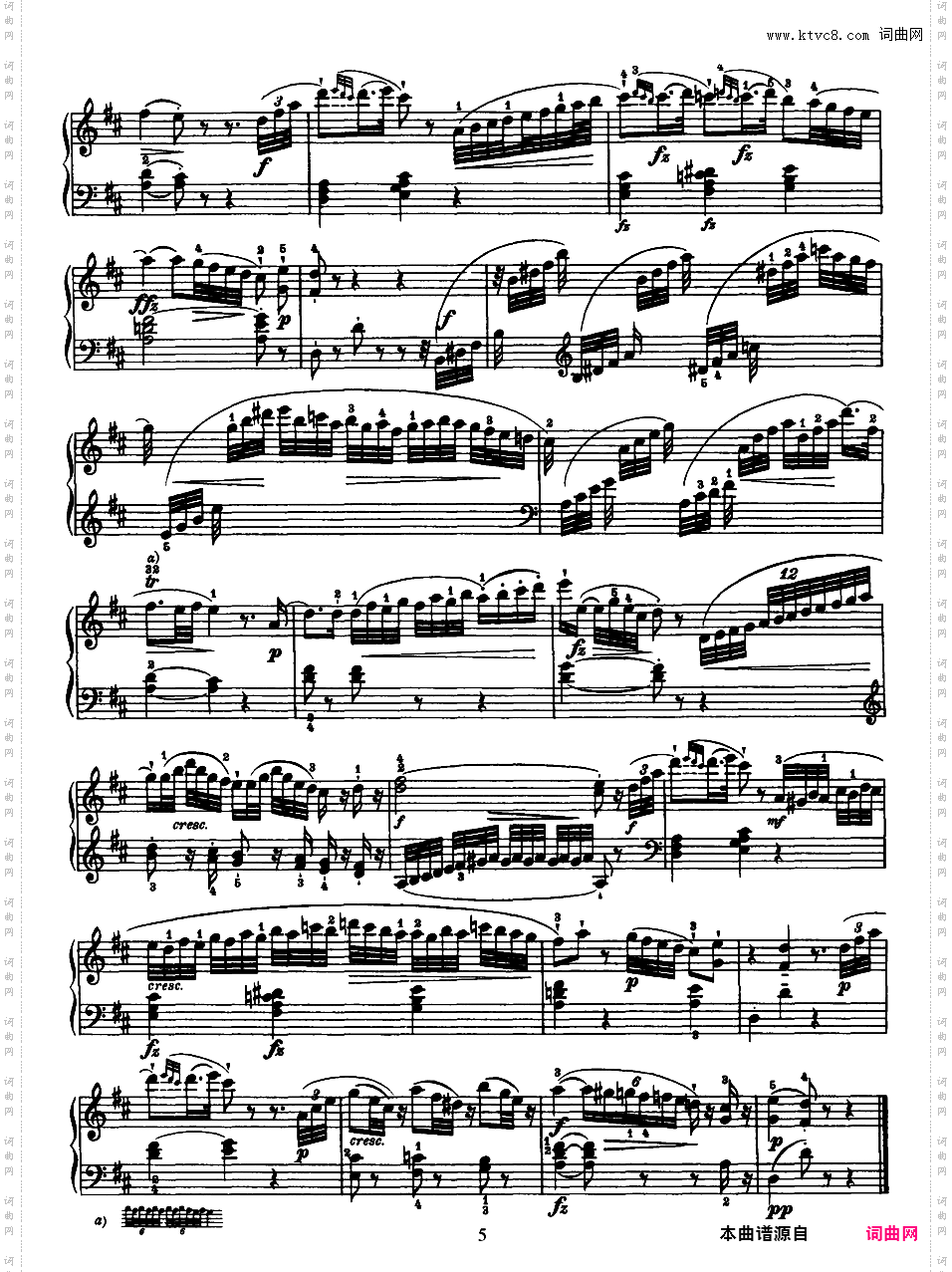 52首钢琴奏鸣曲 52 Piano SonatasPiano Sonata No 42 in D_NoRestriction