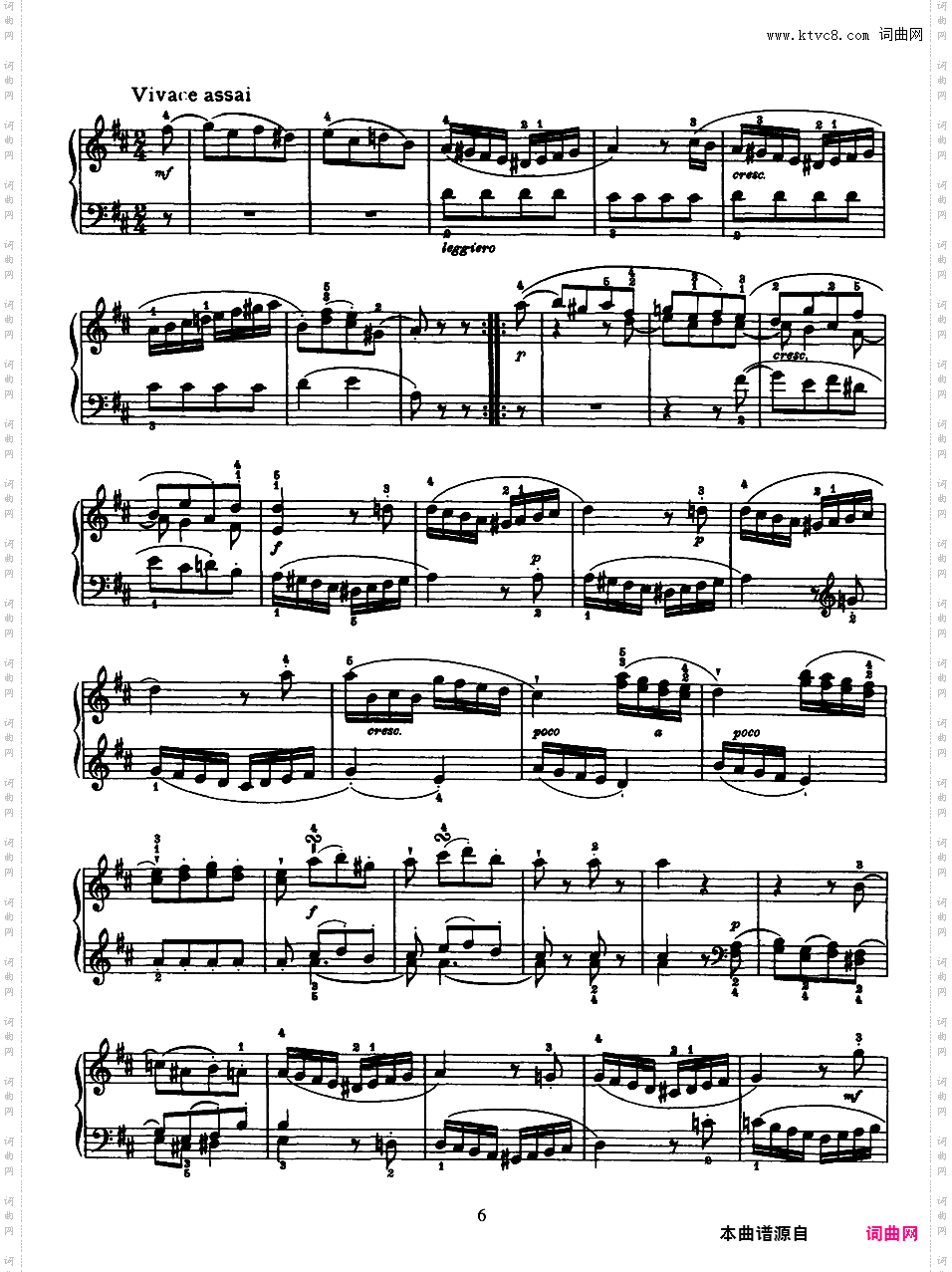 52首钢琴奏鸣曲 52 Piano SonatasPiano Sonata No 42 in D_NoRestriction