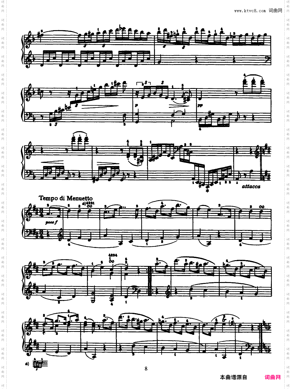 52首钢琴奏鸣曲 52 Piano SonatasPiano Sonata No 33 in D_NoRestriction