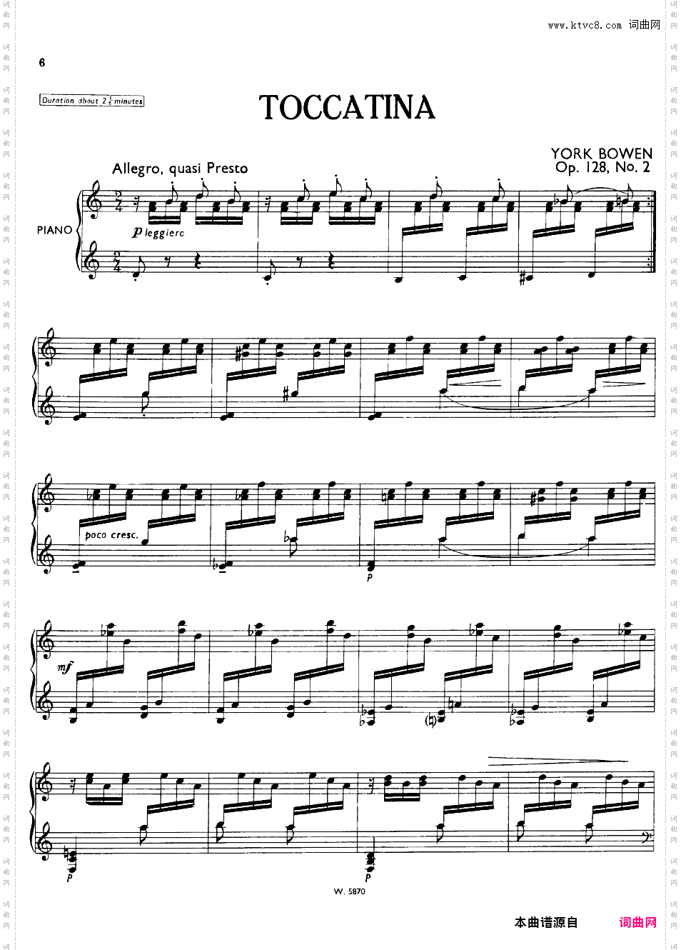 Siciliano and Toccatina op128