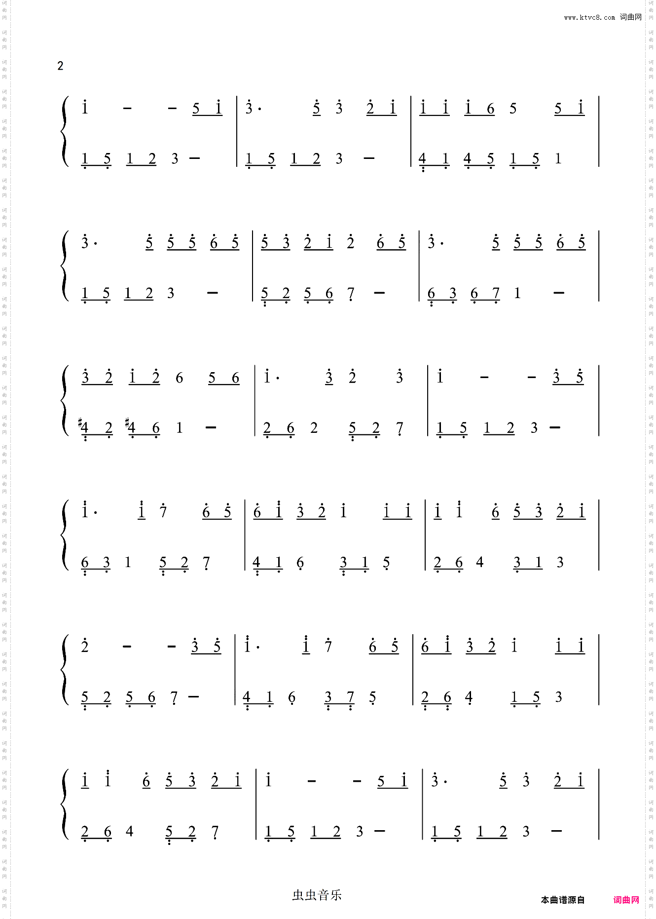 隐形的翅膀-张韶涵〖数字简谱〗