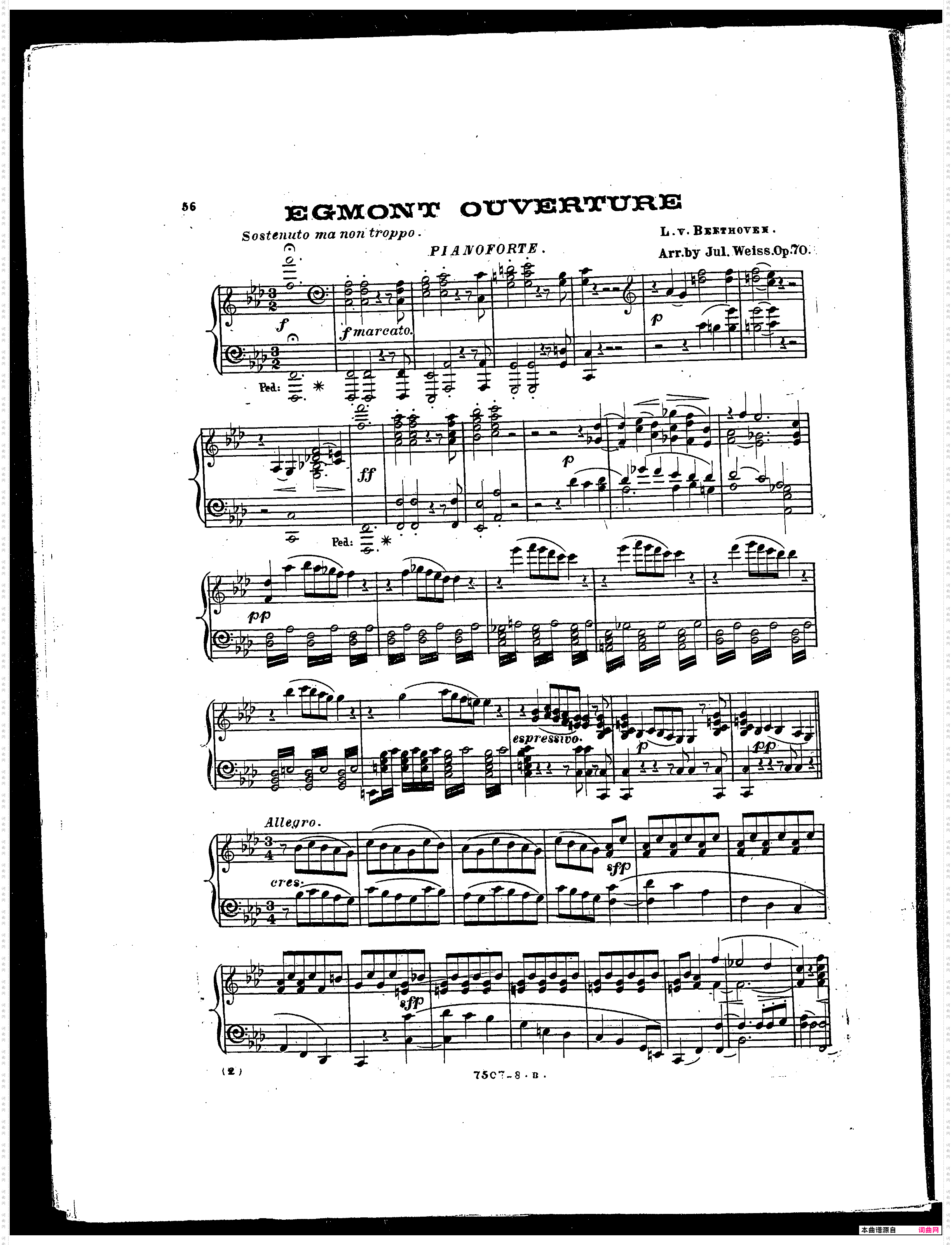 贝多芬 埃格蒙特序曲 Op·84
