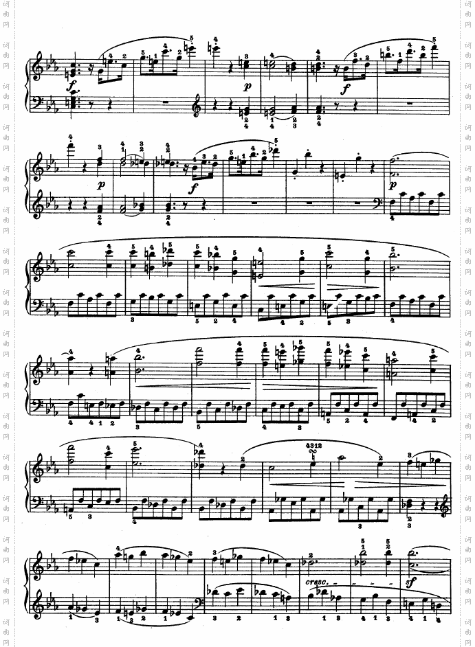 C小调第五钢琴奏鸣曲 - Op· 10—1
