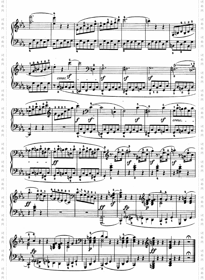 C小调第五钢琴奏鸣曲 - Op· 10—1