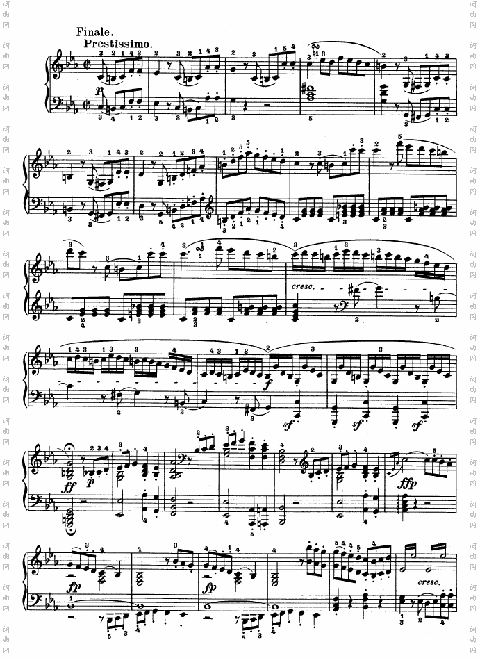 C小调第五钢琴奏鸣曲 - Op· 10—1