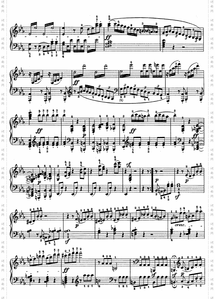 C小调第五钢琴奏鸣曲 - Op· 10—1