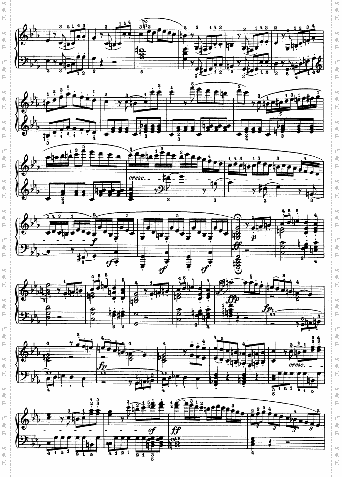 C小调第五钢琴奏鸣曲 - Op· 10—1