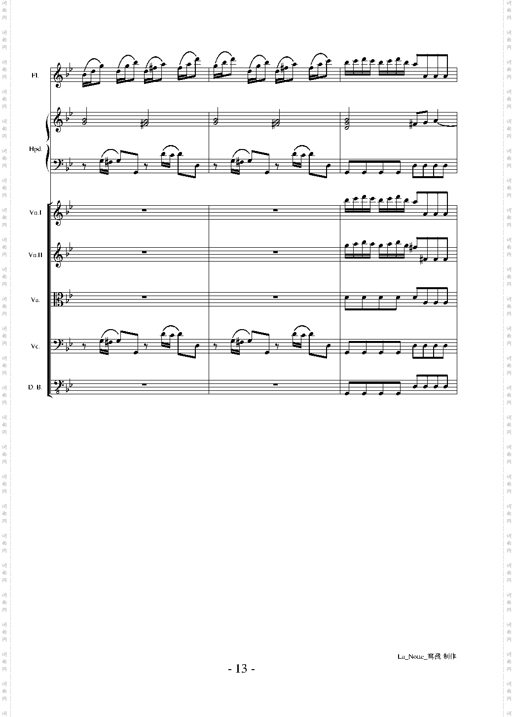 维瓦尔第 长笛协奏曲 RV439 夜 La Notte 第三乐章