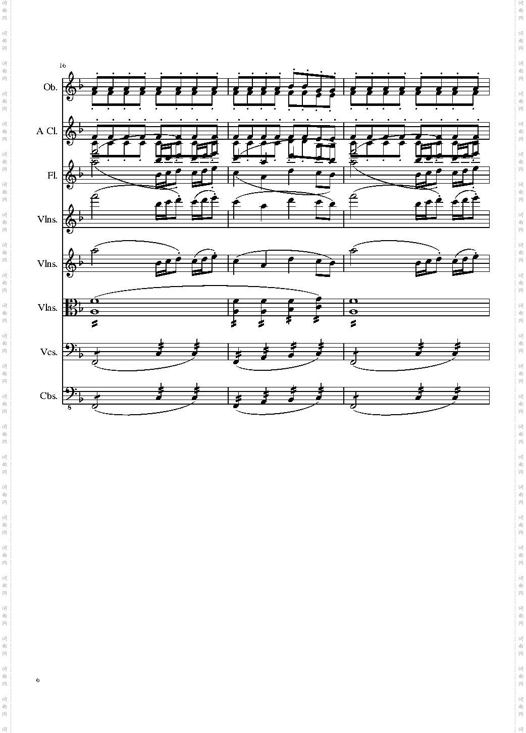 Sonata for strings,Oboes,Clinests and flutes, Op·84