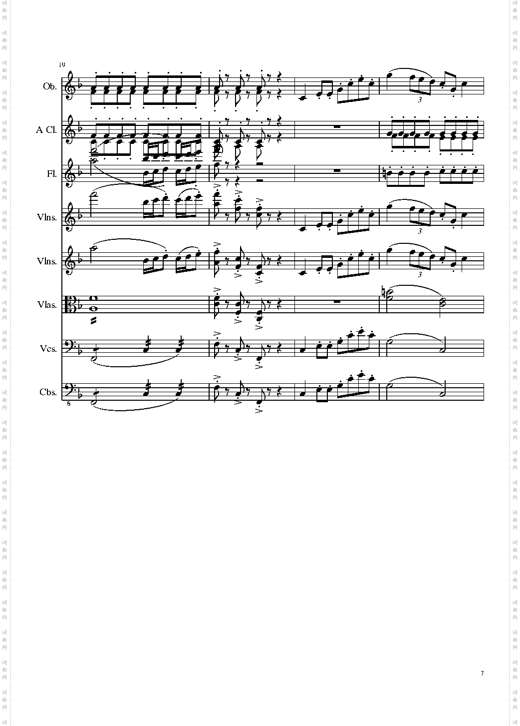 Sonata for strings,Oboes,Clinests and flutes, Op·84