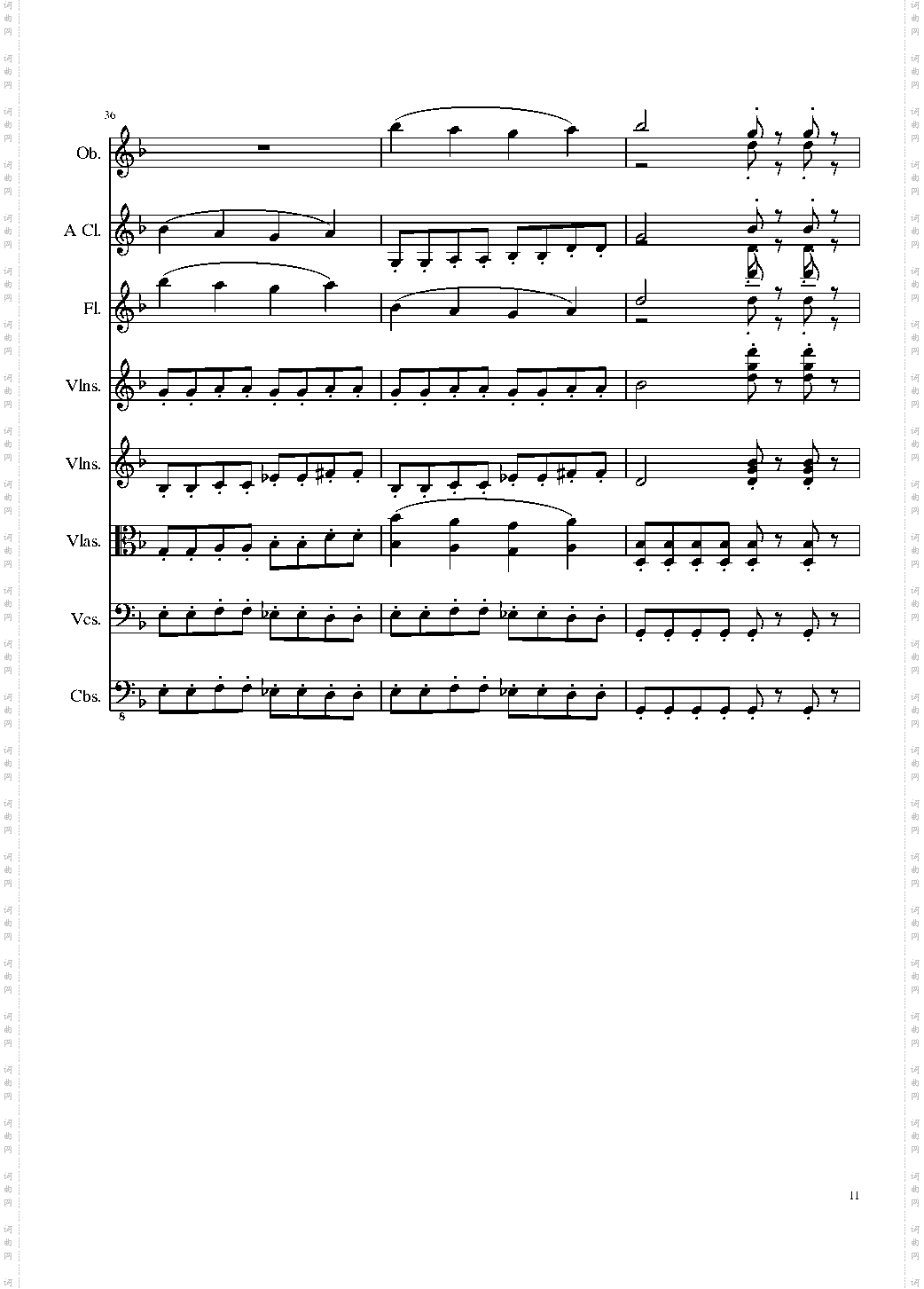 Sonata for strings,Oboes,Clinests and flutes, Op·84