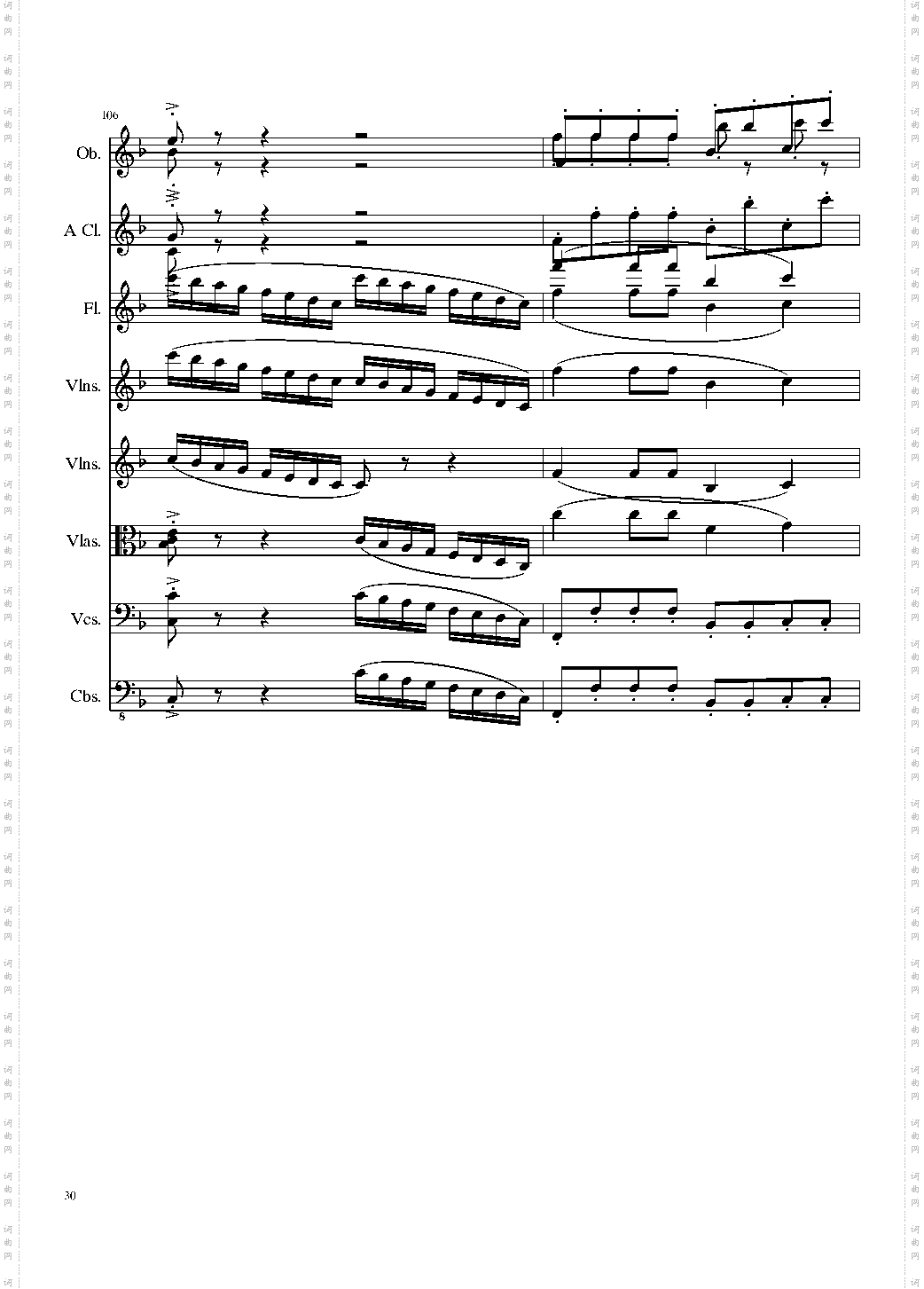 Sonata for strings,Oboes,Clinests and flutes, Op·84