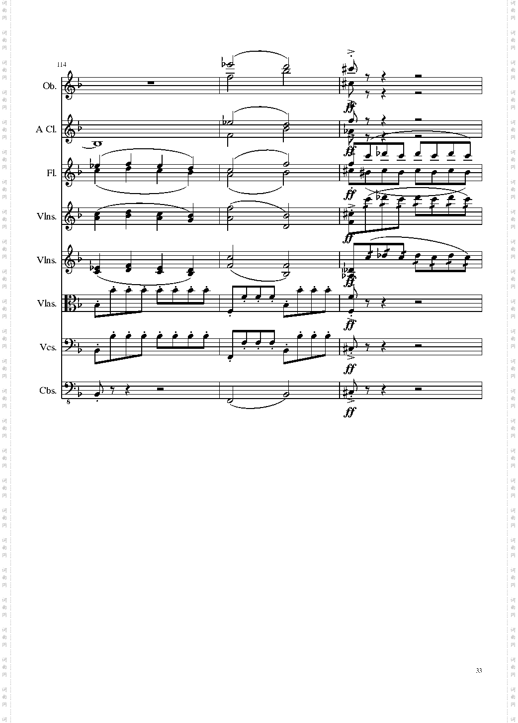 Sonata for strings,Oboes,Clinests and flutes, Op·84