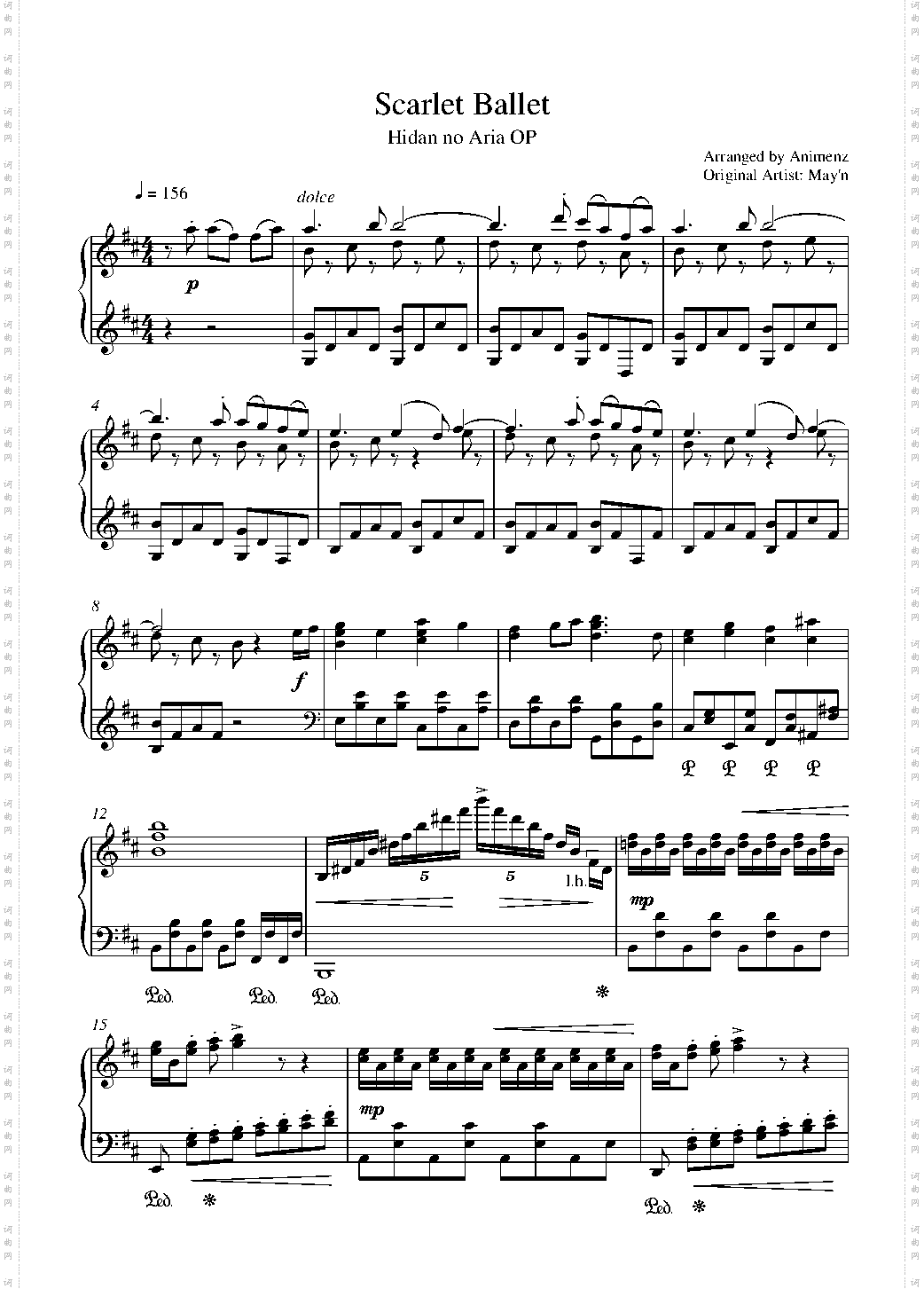 Scarlet Ballet【绯弹的亚里亚OP】