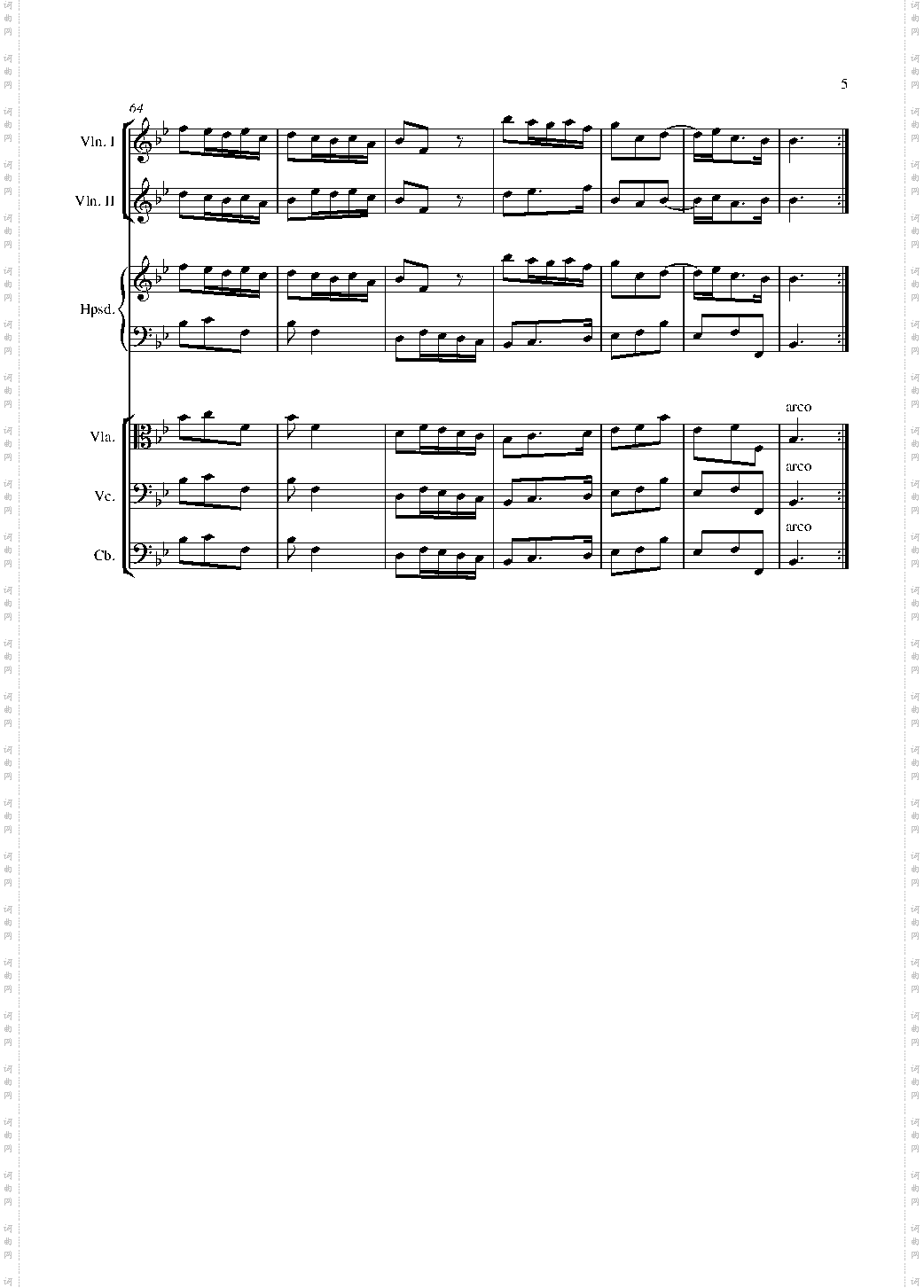 羽管键琴协奏曲 第三乐章 有节制的快板