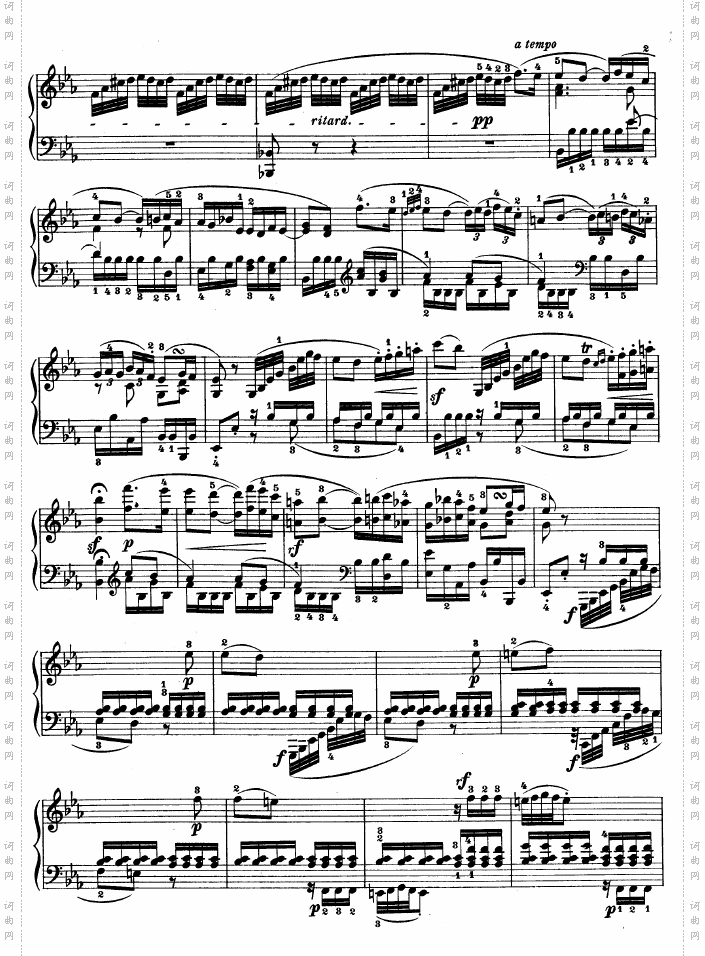 降E大调第四钢琴奏鸣曲-Op·7