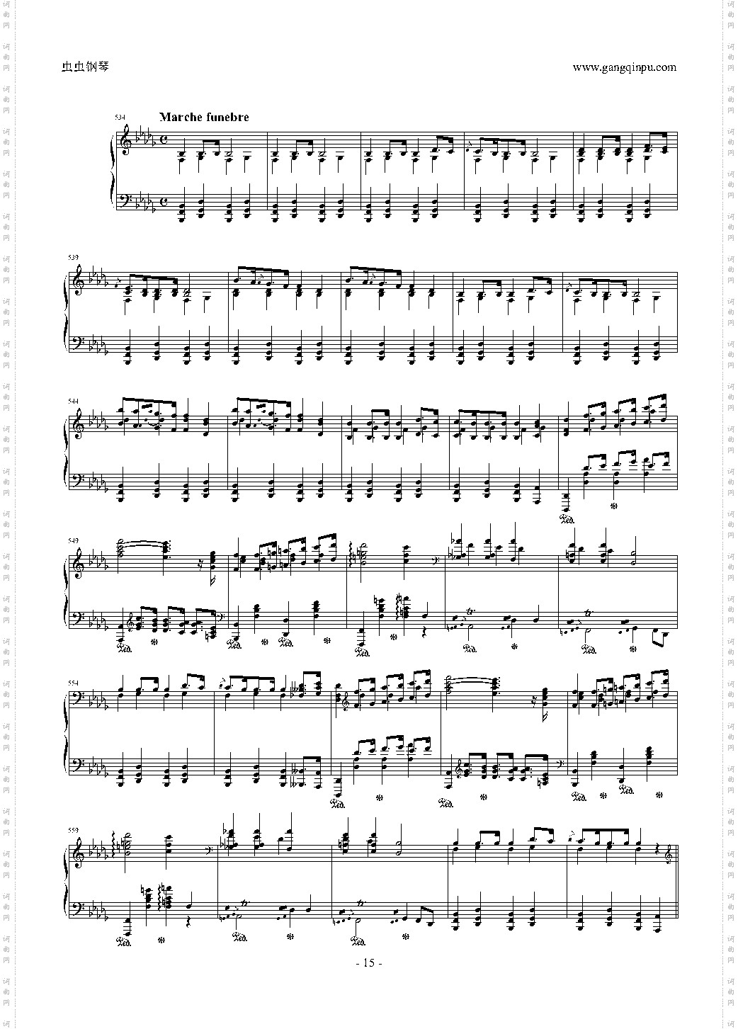 肖邦降b小调第二钢琴奏鸣曲 Op·35