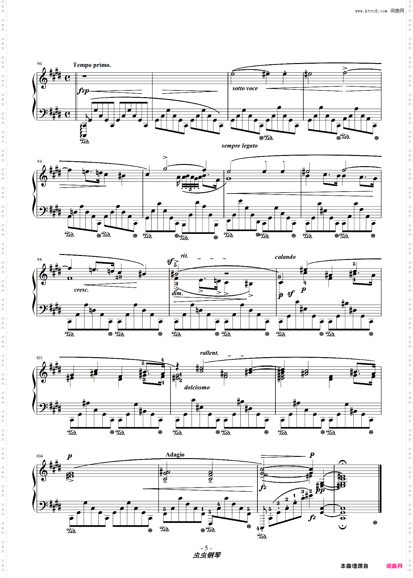 肖邦 升c小调夜曲OP·27-NO·1