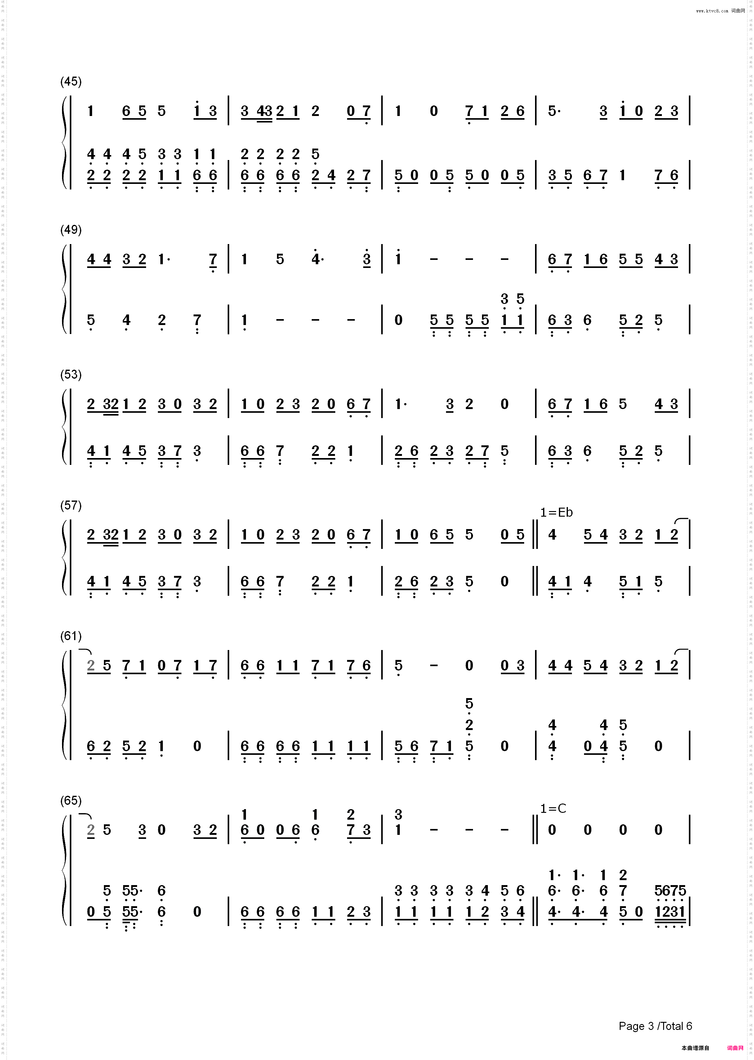 突然-FIELD OF VIEW_简谱版