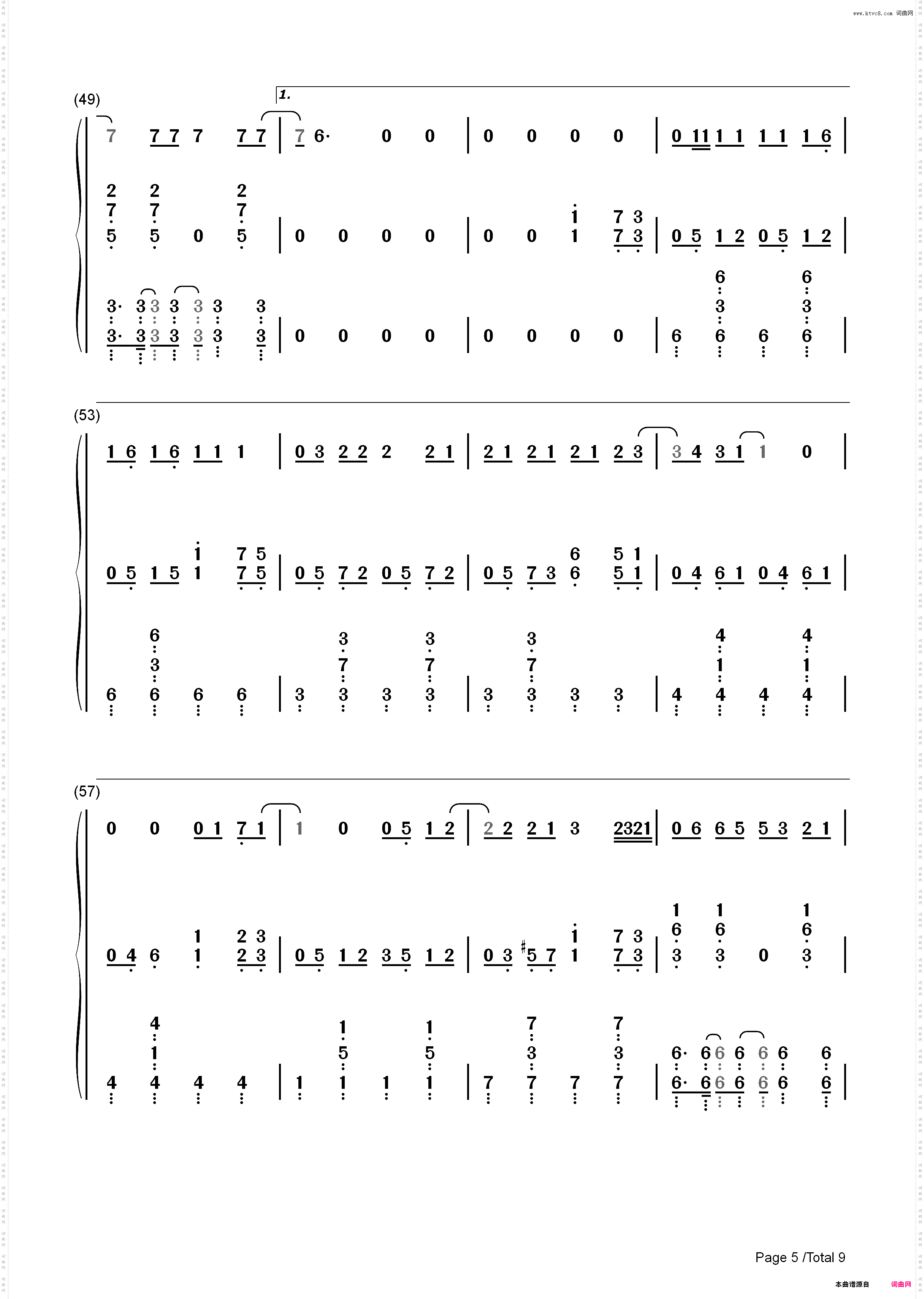 Fiction- Beast-EOP教学曲_简谱版