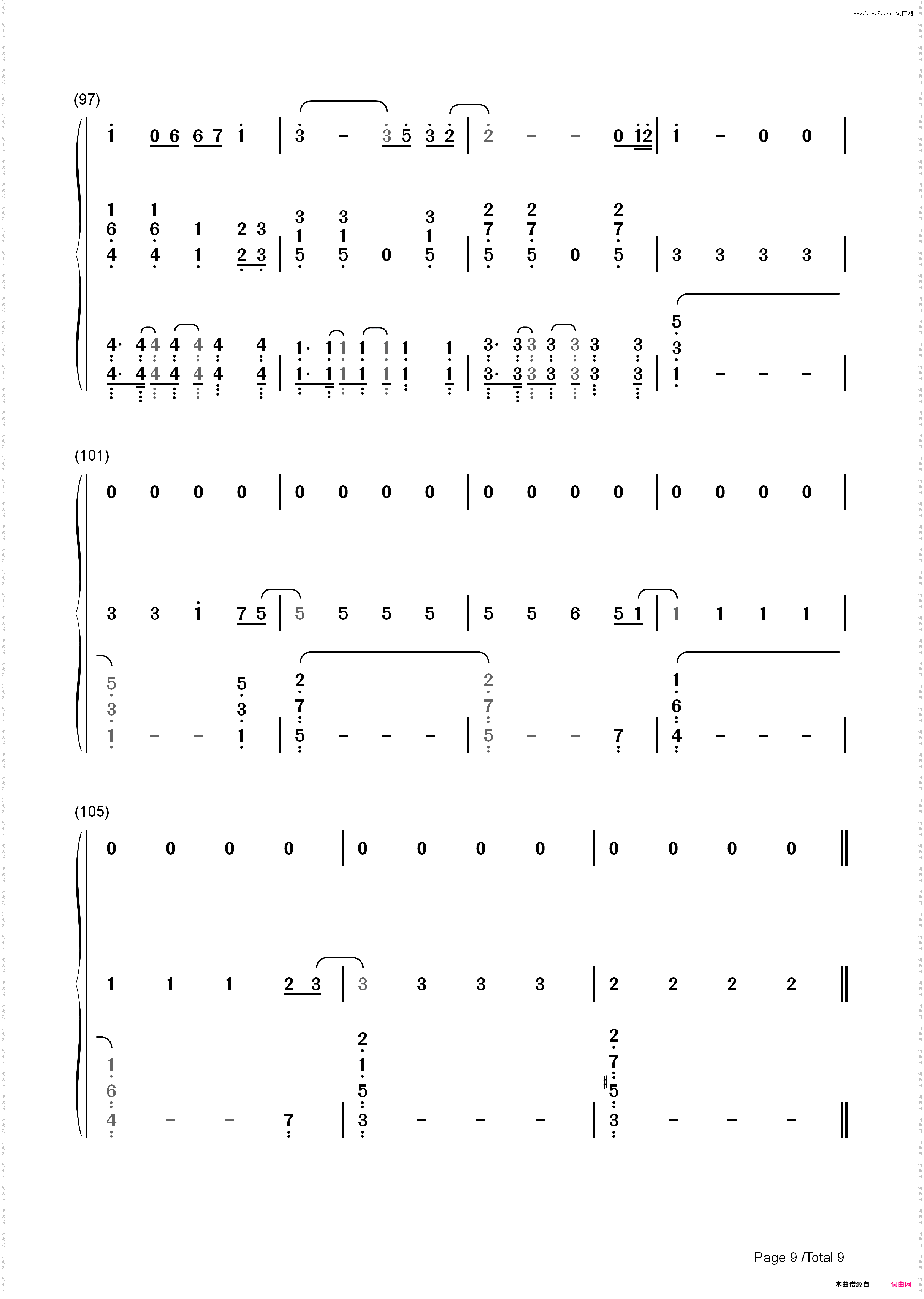 Fiction- Beast-EOP教学曲_简谱版