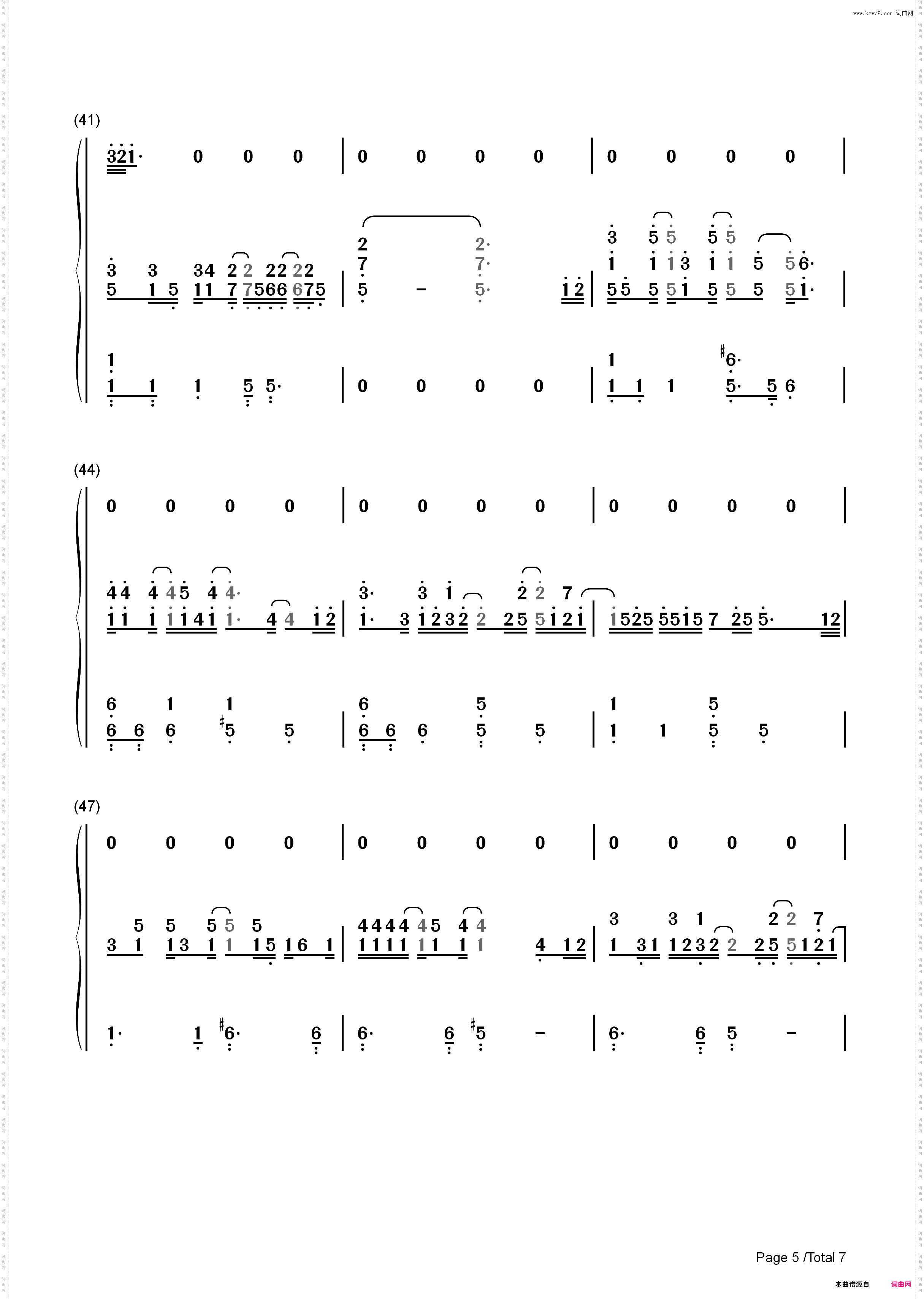 Free Loop欧美经典-丹尼尔·波特_简谱版