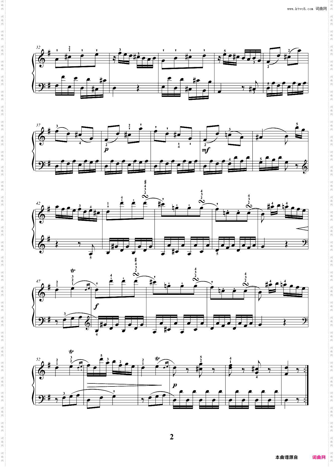 5级 大型乐曲 G大调奏鸣曲