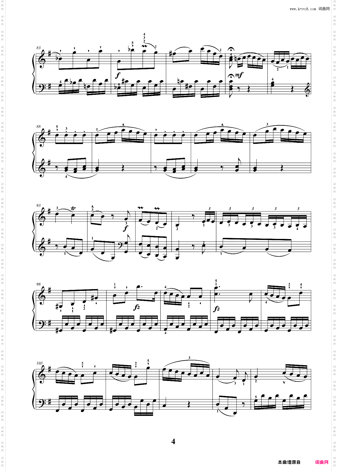 5级 大型乐曲 G大调奏鸣曲