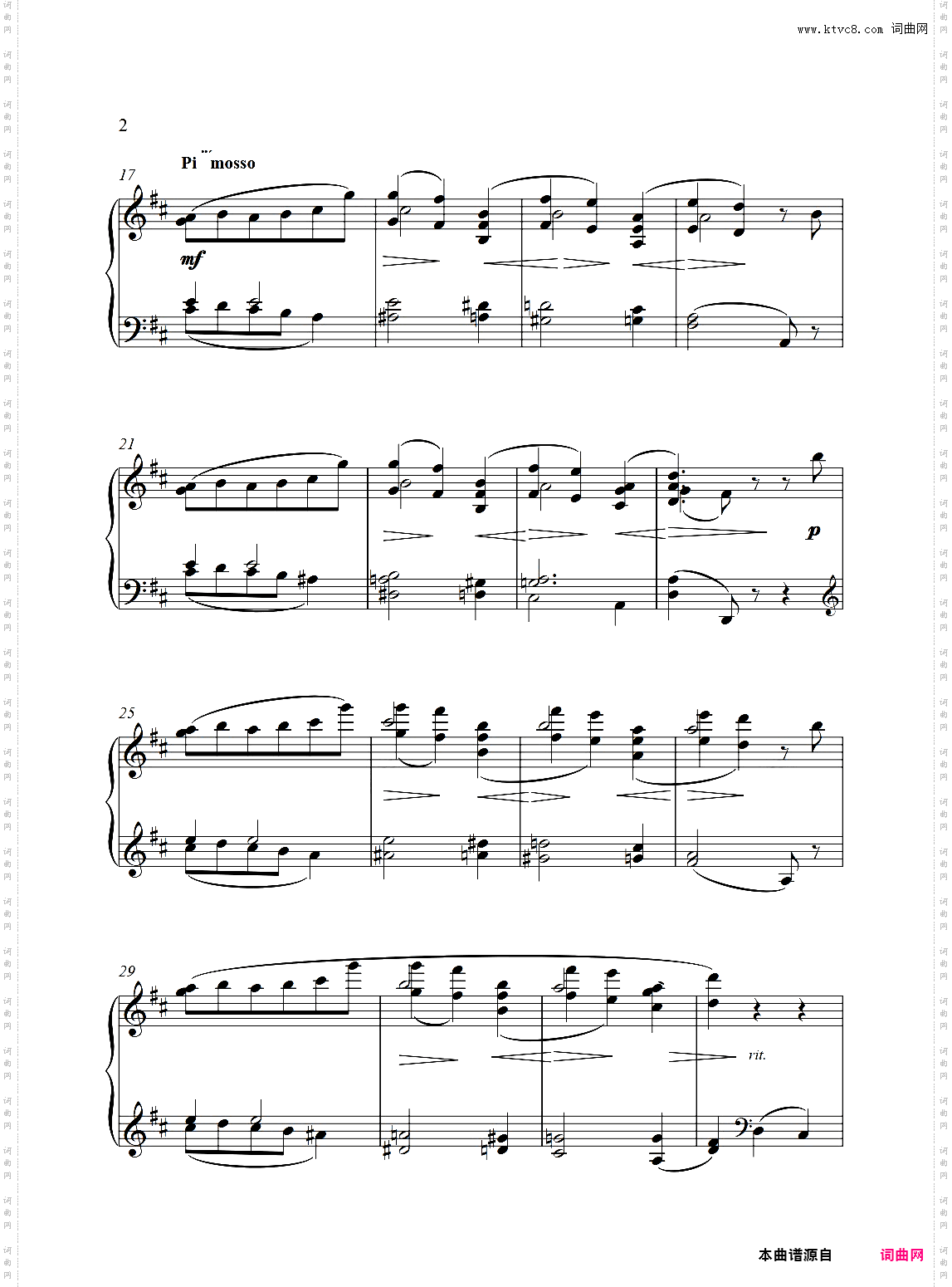 忧郁圆舞曲op·2，No·3
