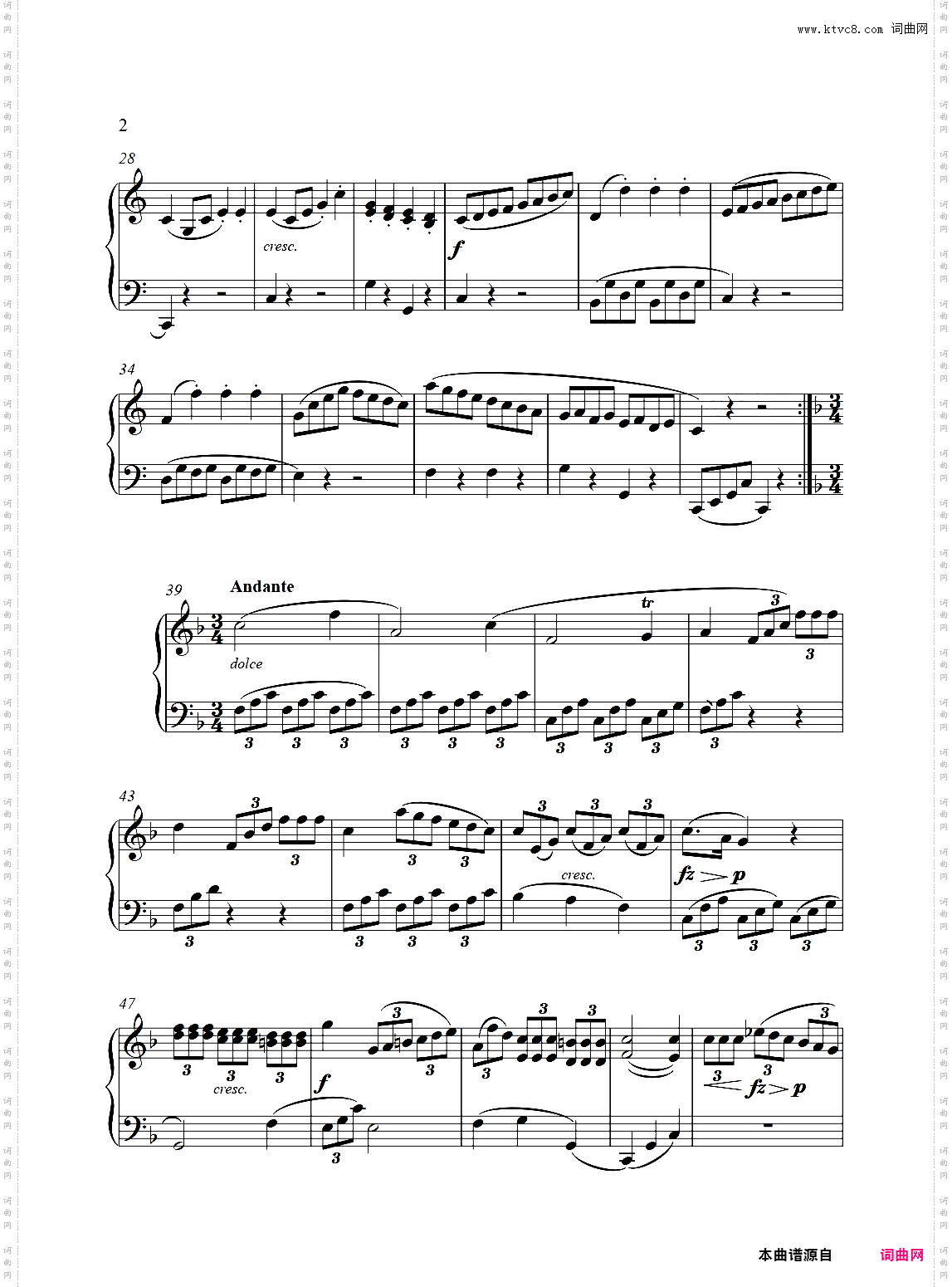小奏鸣曲Op·36，No·1