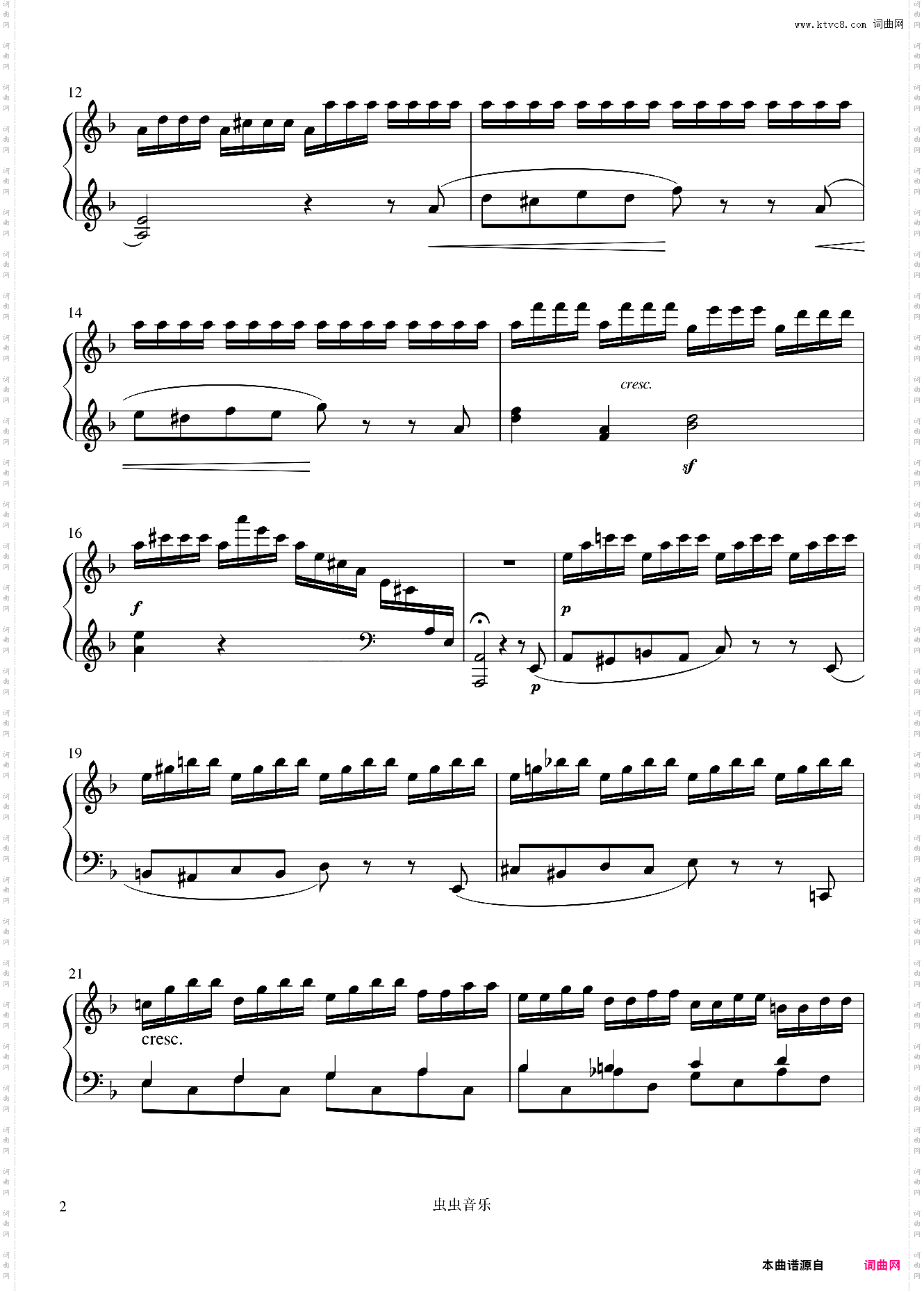 练习曲-莫谢莱斯 湖北钢琴考级曲目